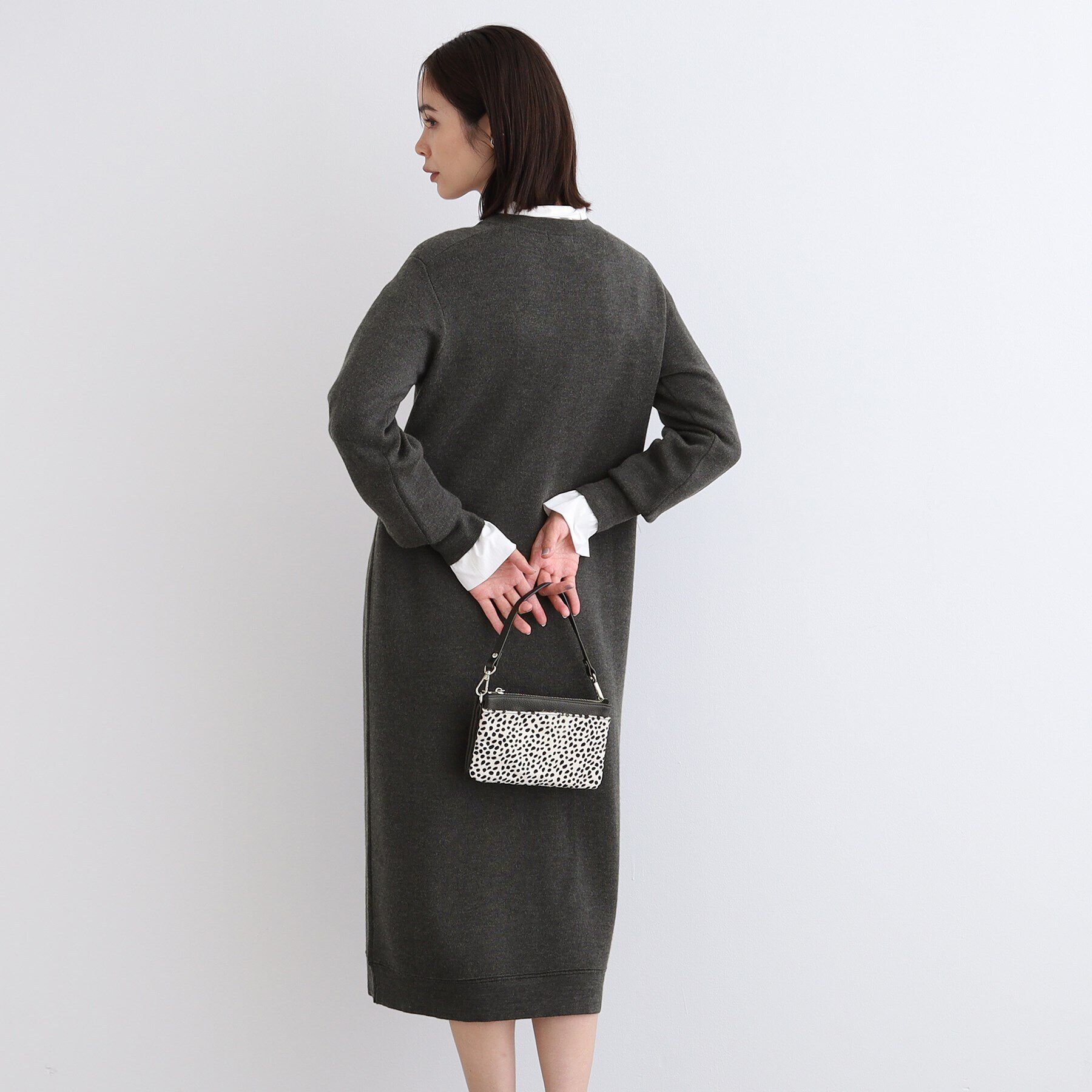 INDIVI「【ウール混／洗える】スムースニットワンピース」|ワンピース|