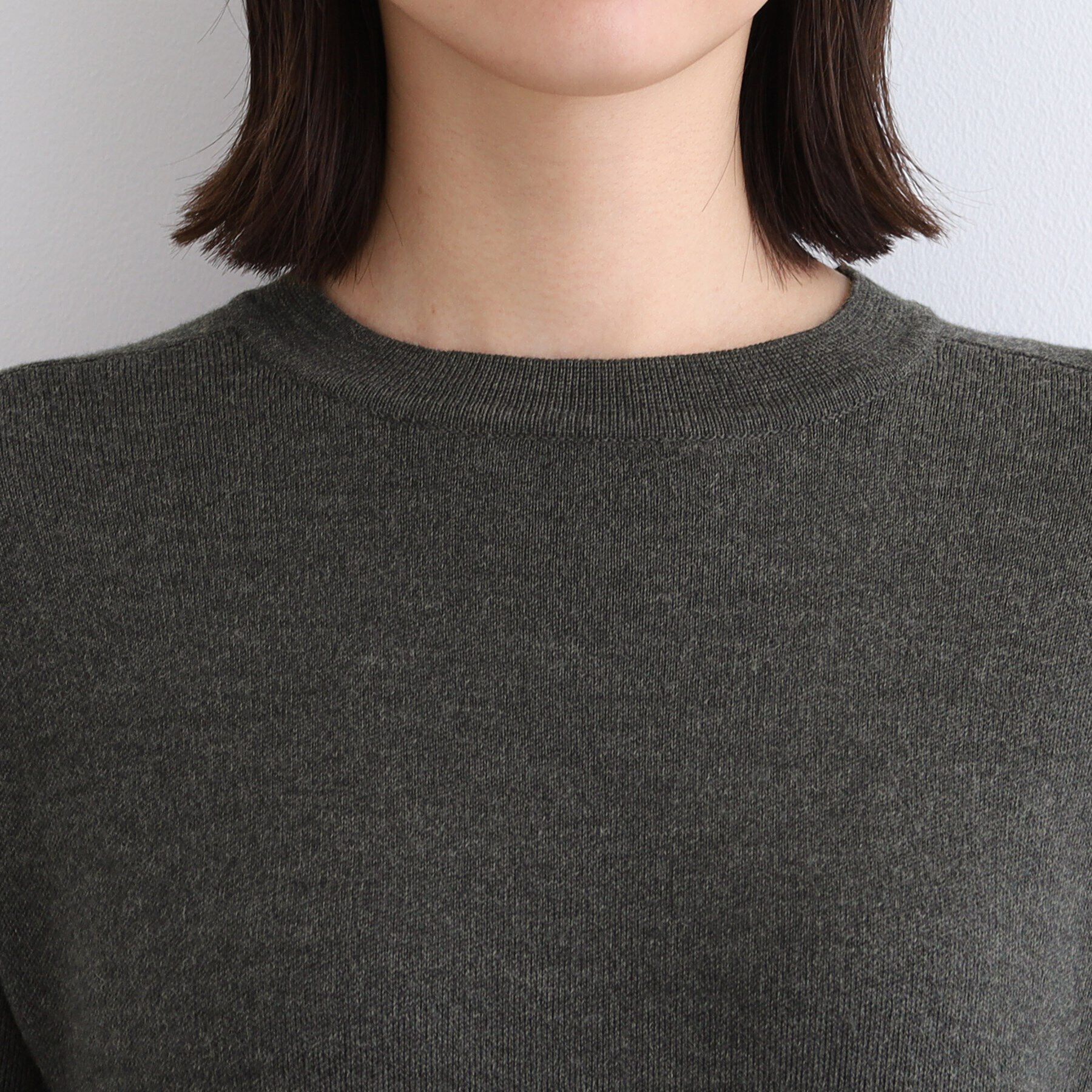 INDIVI「【ウール混／洗える】スムースニットワンピース」|ワンピース|