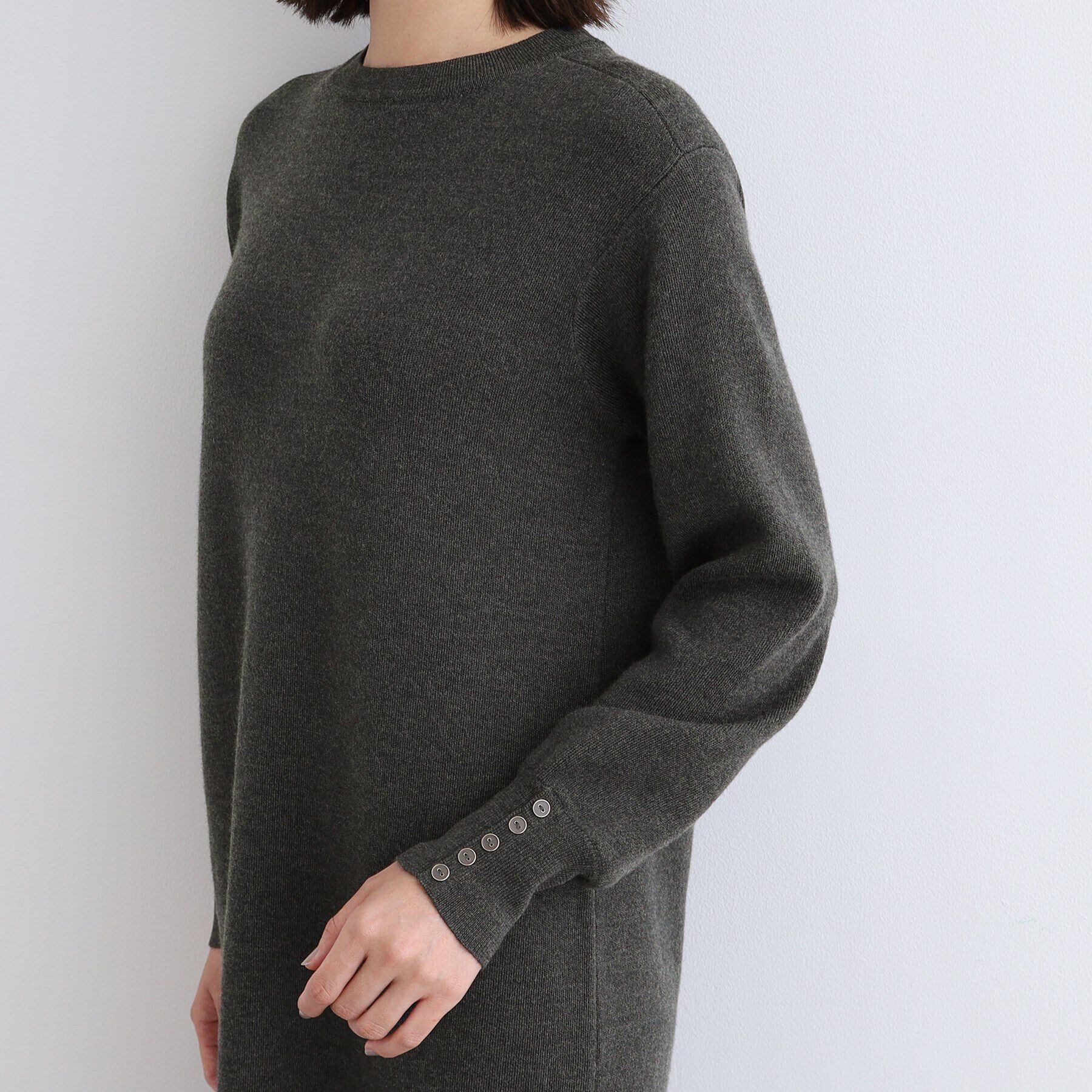 INDIVI「【ウール混／洗える】スムースニットワンピース」|ワンピース|