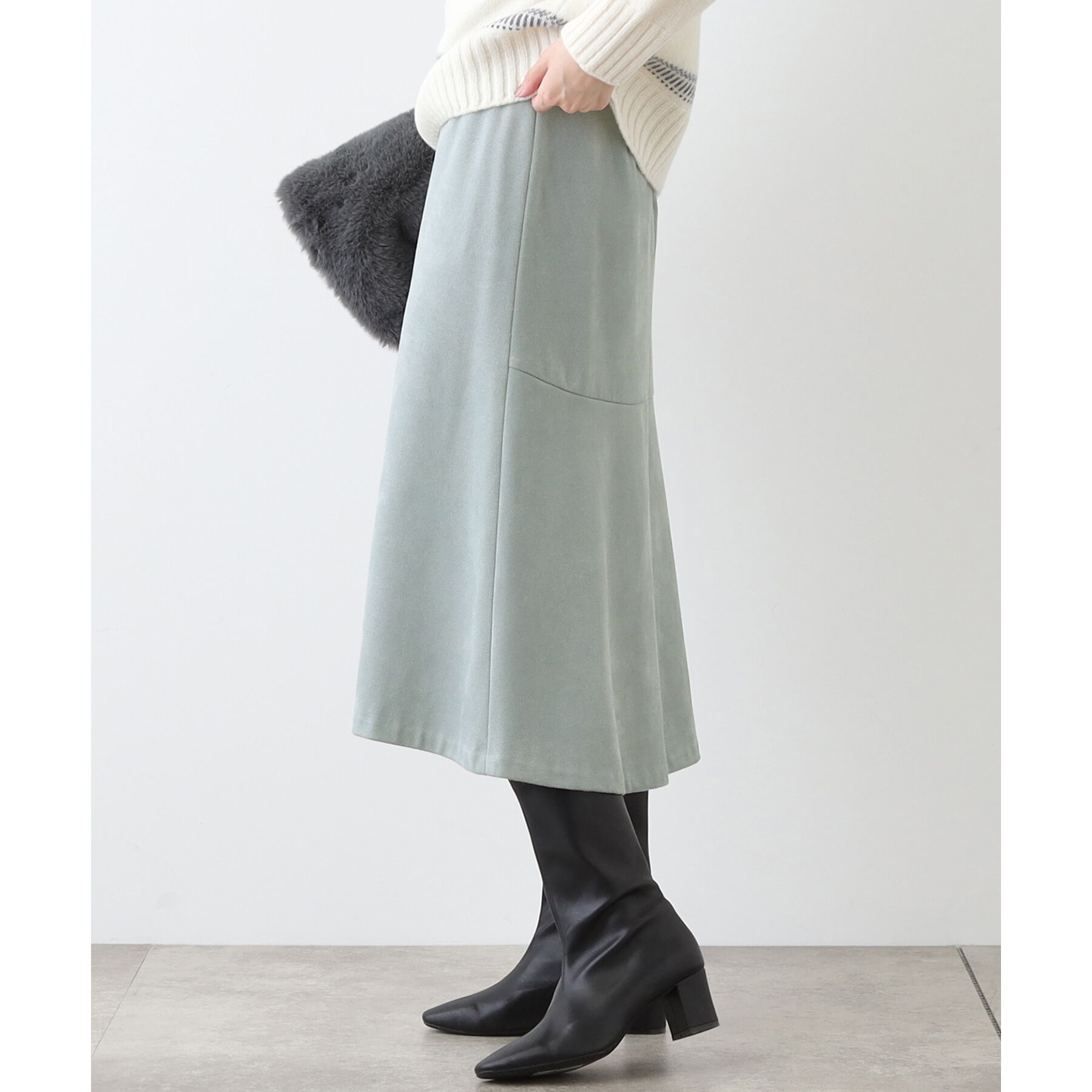 INDIVI「【洗える／UVケア】スエード調フレアスカート」|スカート|