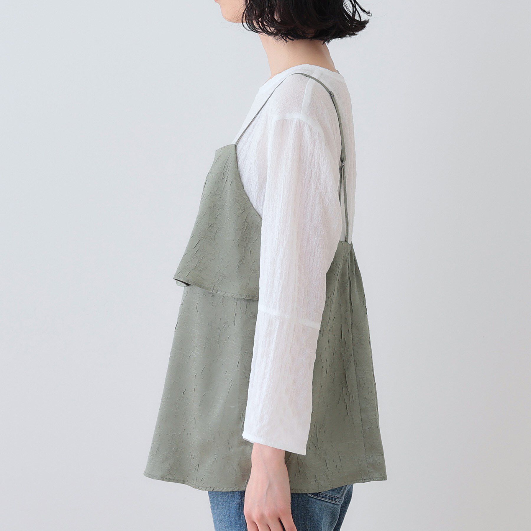 INDIVI「【2点セット／洗える】カセット服 キャミ＆ブラウス セットトップス」|その他|