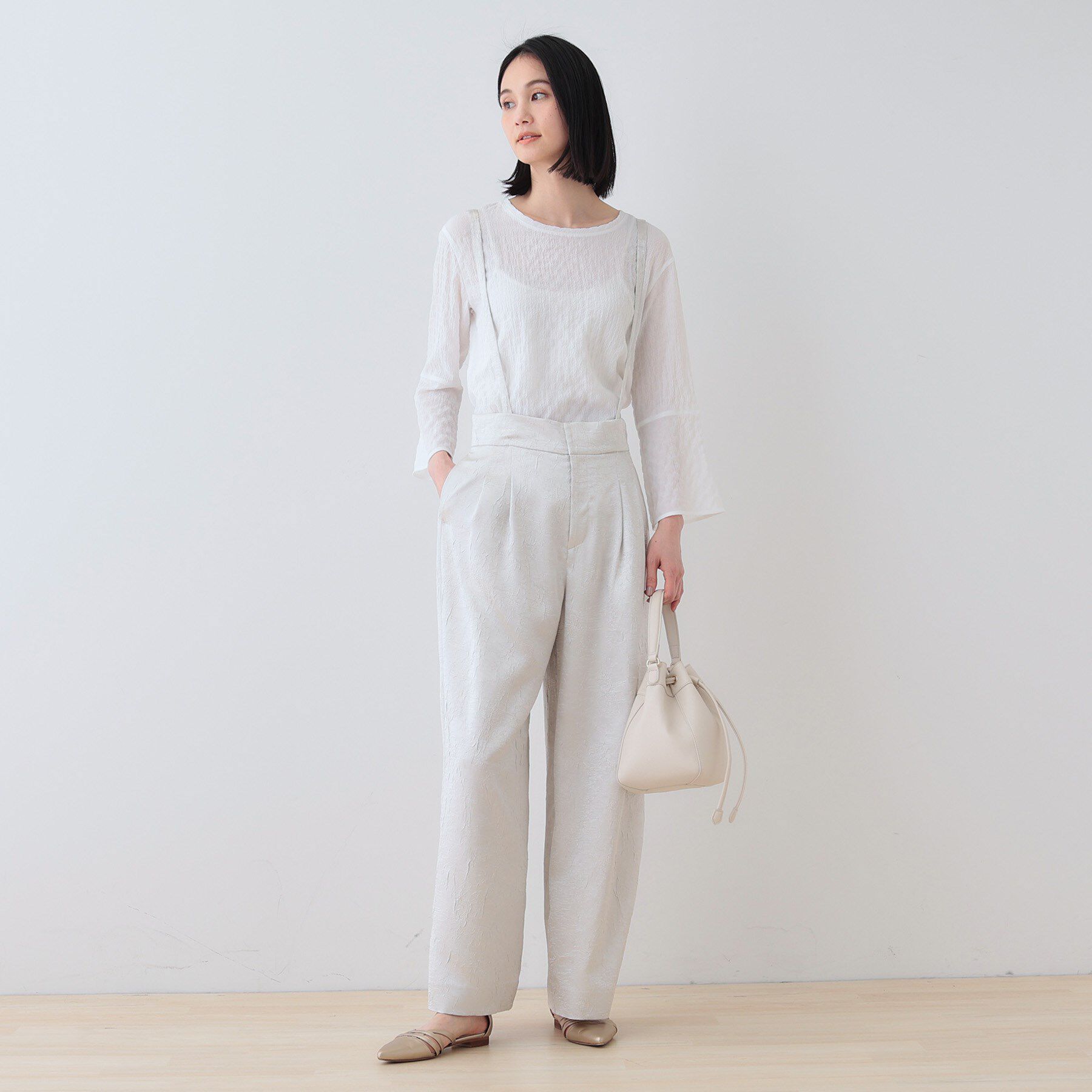 INDIVI「【2点セット／洗える】カセット服 キャミ＆ブラウス セットトップス」|その他|