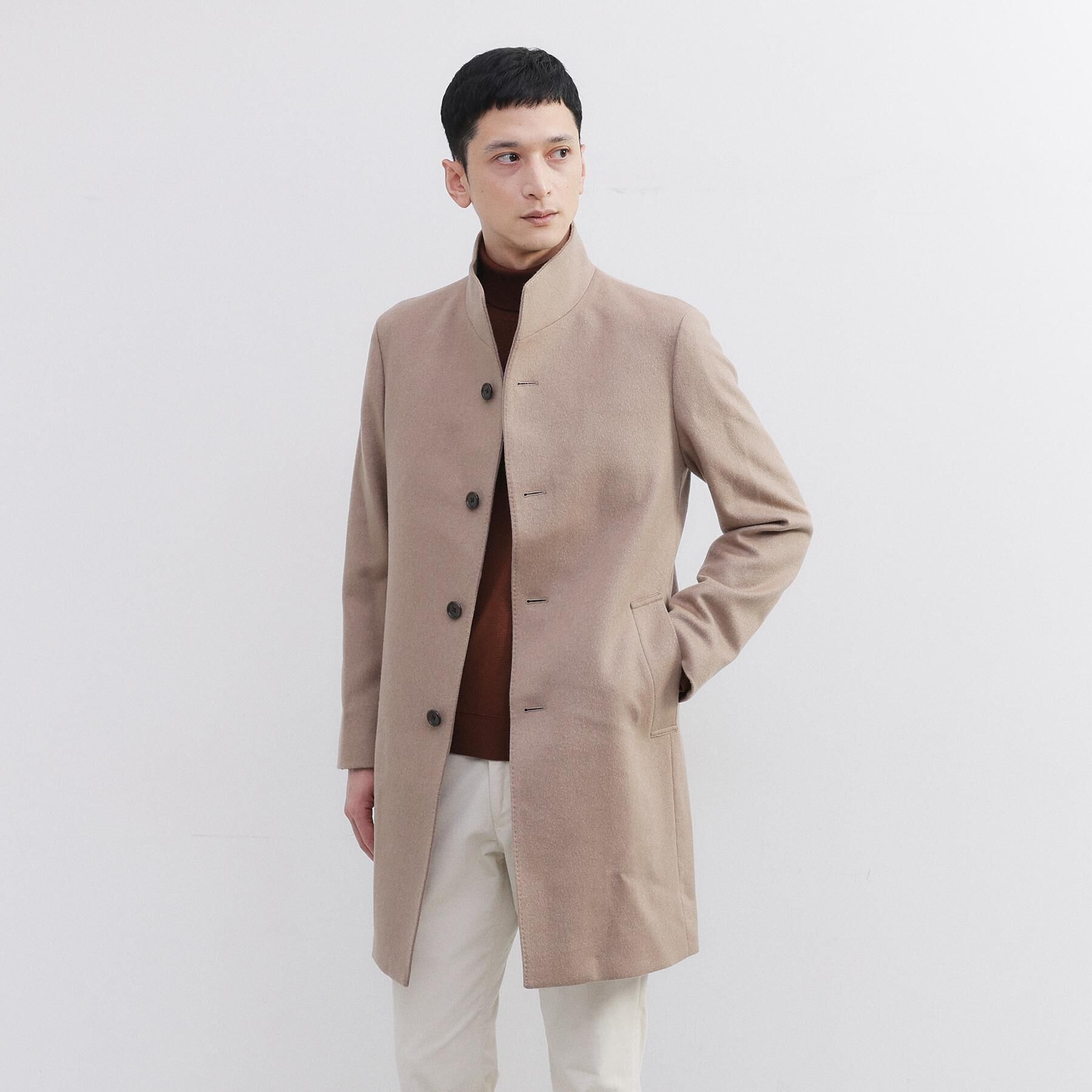 TAKEO KIKUCHI「【ウールカシミヤブレンド】ビーバー調 スタンドカラー コート」|その他|