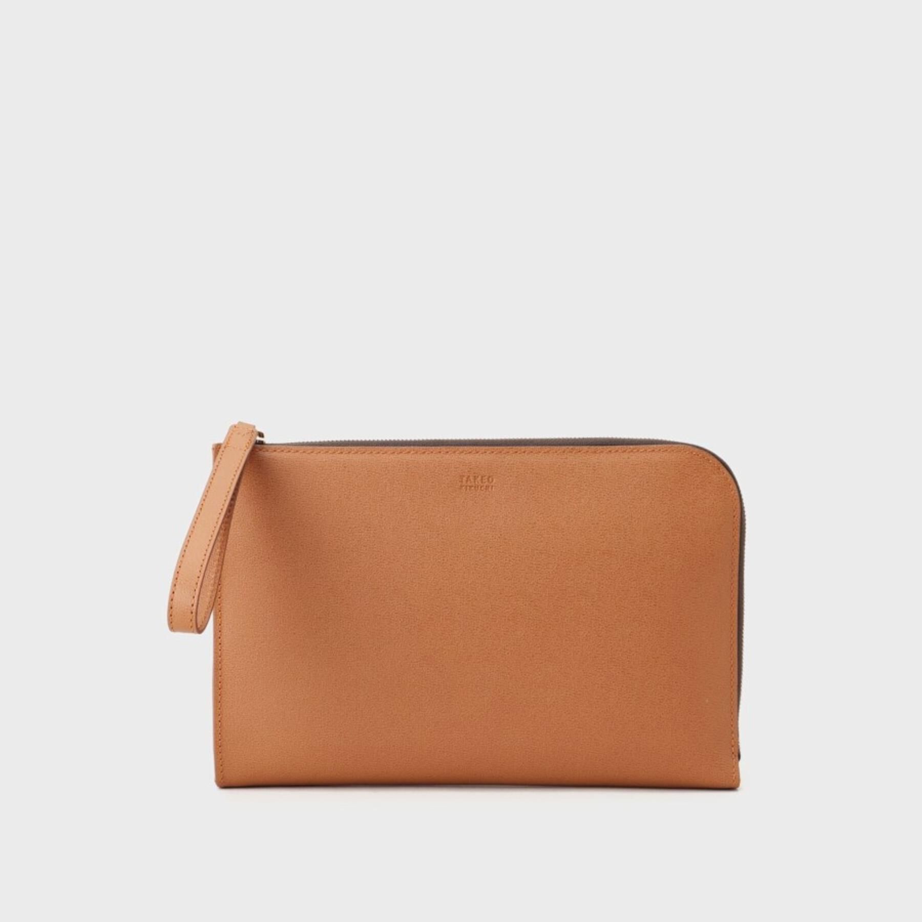 TAKEO KIKUCHI「【ベーシック】レザー クラッチバッグ」|クラッチバッグ|ブラウン(042)