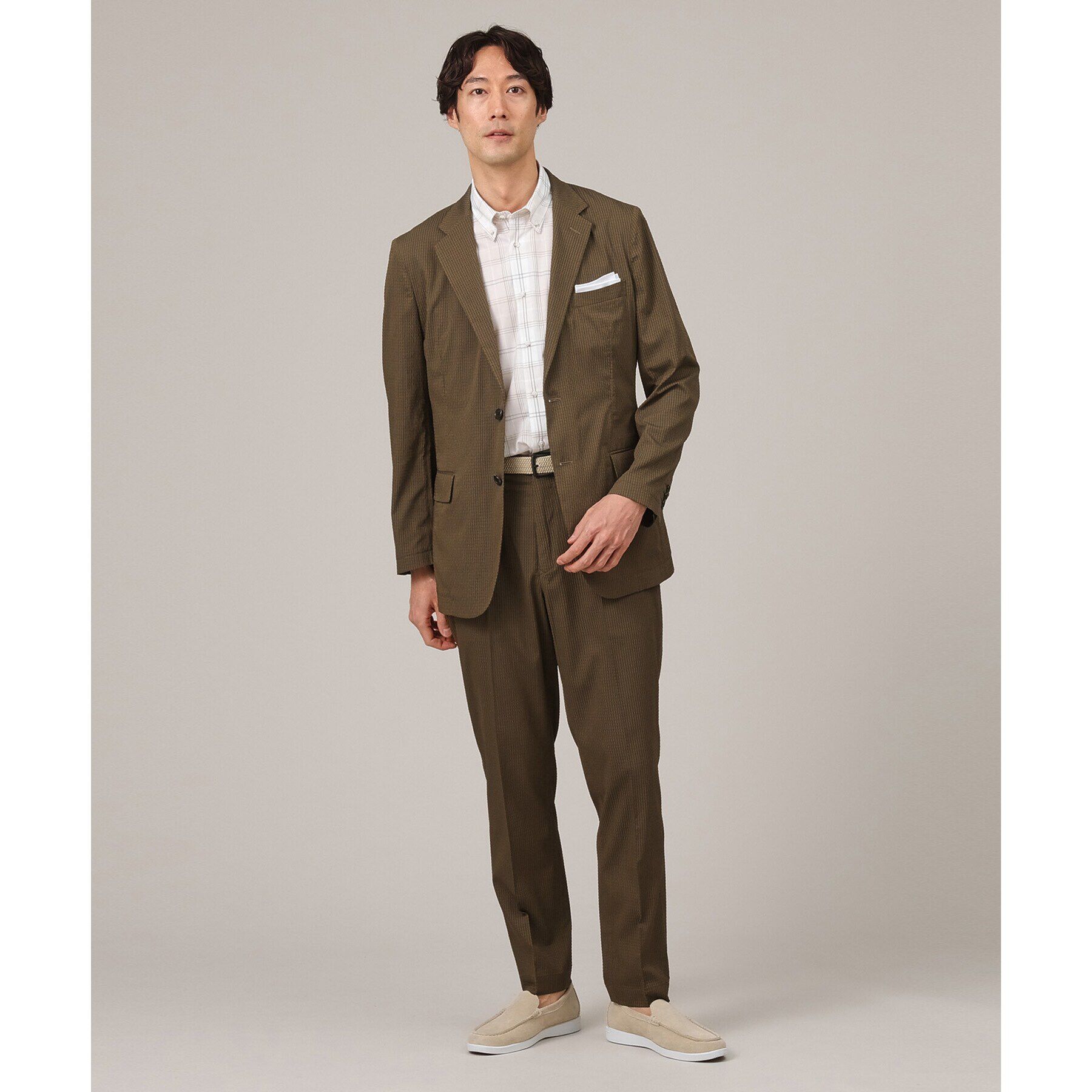 TAKEO KIKUCHI「【抗菌防臭】DotAir（R）シアサッカー ジャケット」|テーラードジャケット|