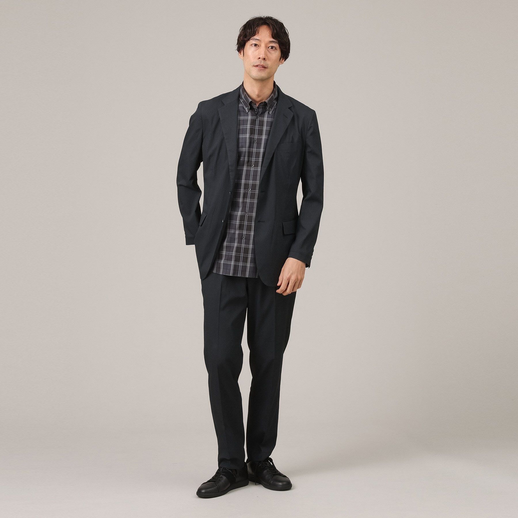 TAKEO KIKUCHI「【抗菌防臭】DotAir（R）シアサッカー ジャケット」|テーラードジャケット|