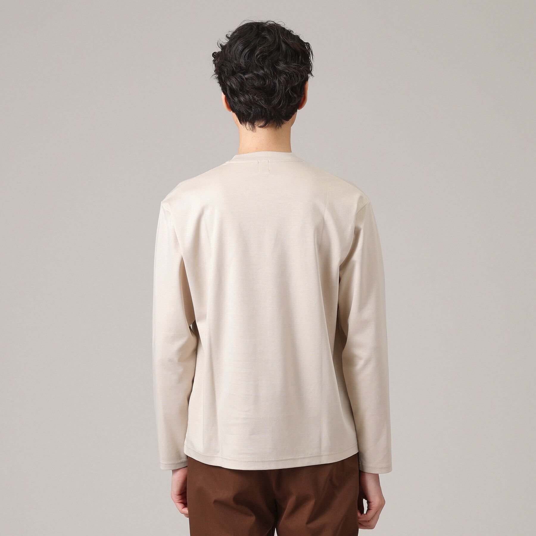 TAKEO KIKUCHI「カリグラフィーロゴ長袖ポンチTシャツ」|Tシャツ・カットソー|