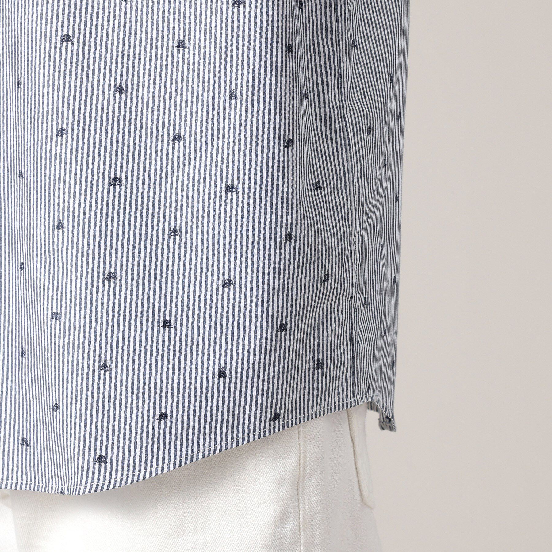 TAKEO KIKUCHI「ハットモチーフ ジャカード ストライプ シャツ」|シャツ・ブラウス|