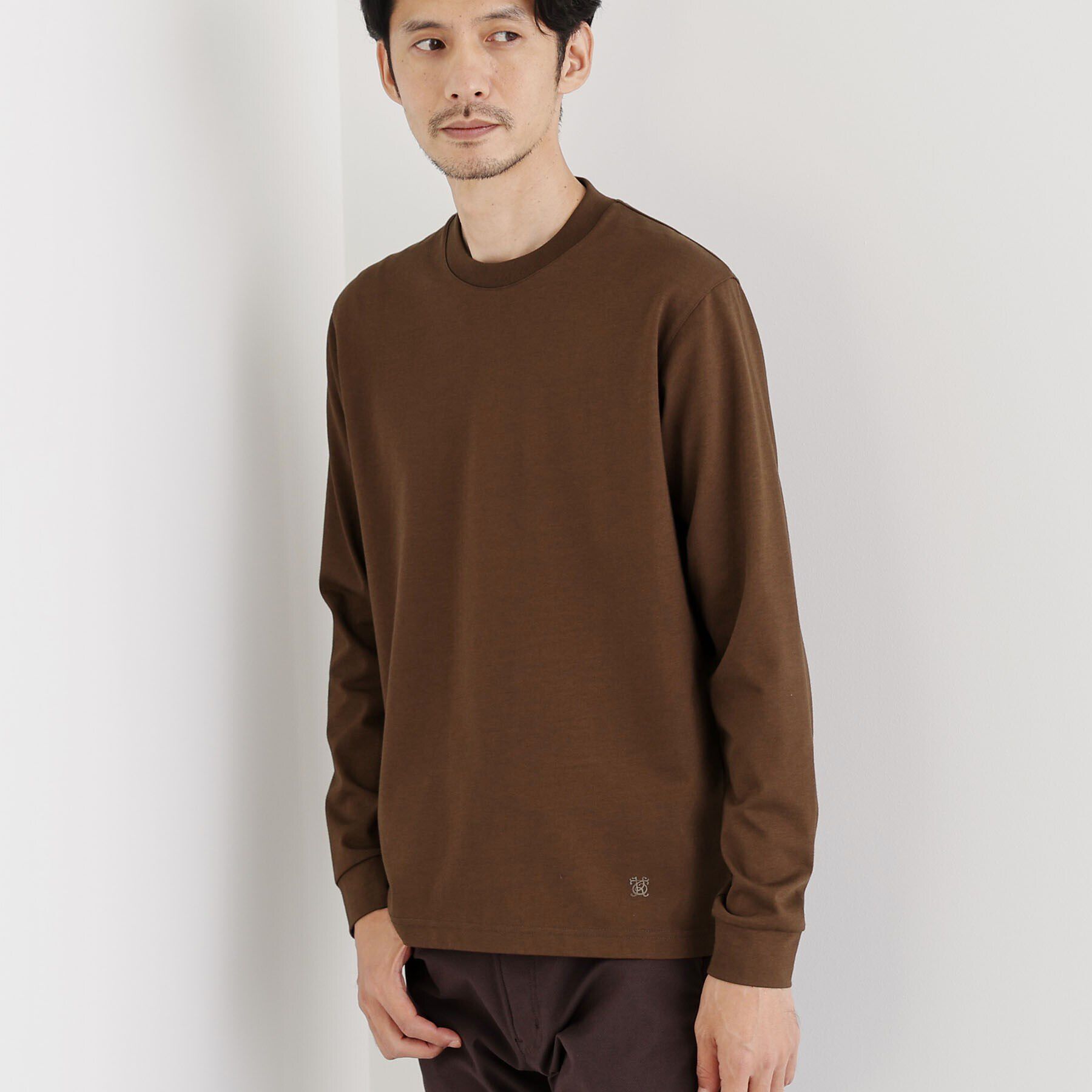 TAKEO KIKUCHI「【抗菌防臭/ジャケット対応】テーラード 長袖Tシャツ」|Tシャツ・カットソー|ブラウン(043)