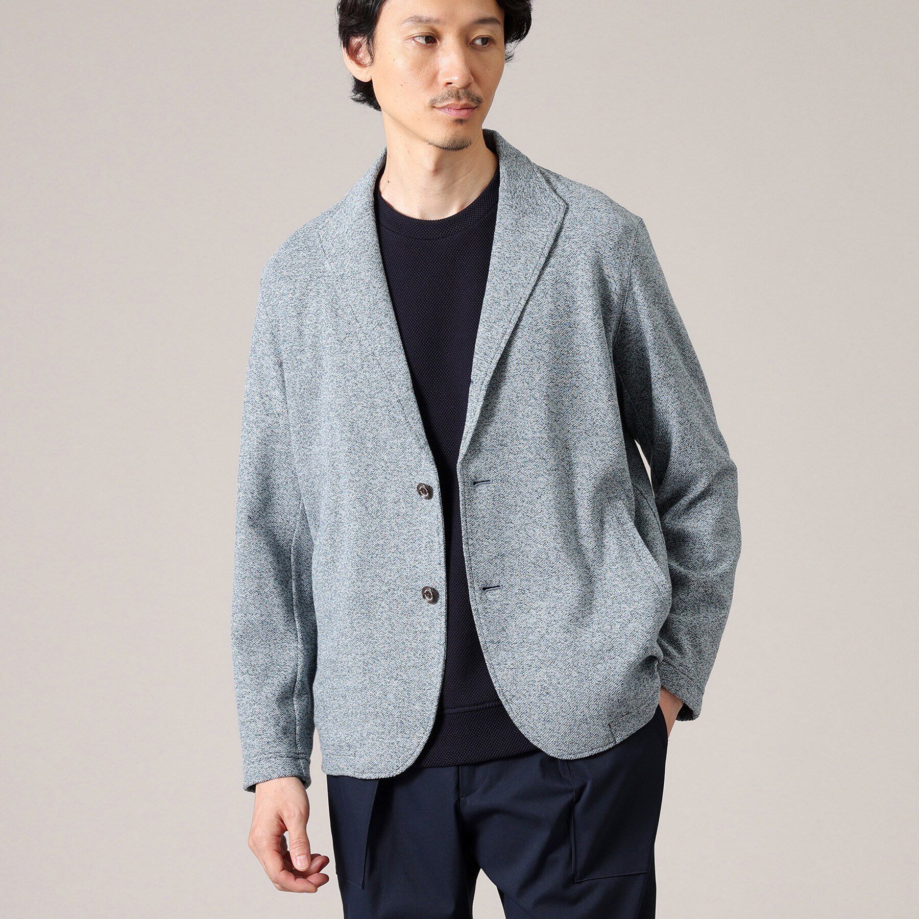 TAKEO KIKUCHI「【軽羽織/日本製】カネマサ メランジ 羽織ジャケット」|カーディガン|