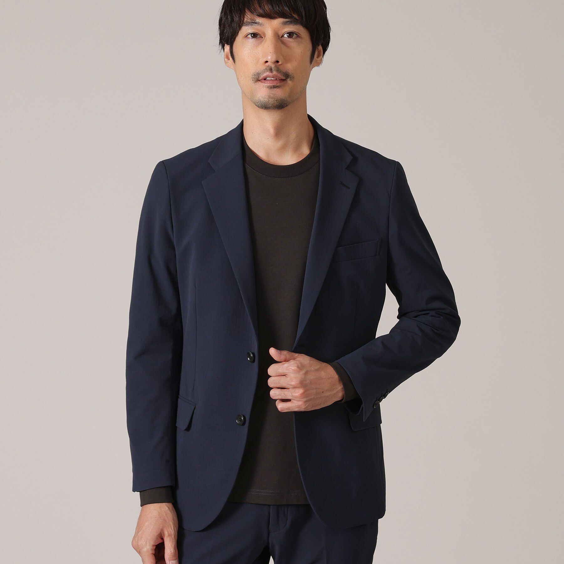 TAKEO KIKUCHI「【4WAYストレッチ】ストームフリース（R）ジャケット」|テーラードジャケット|ブルー(093)