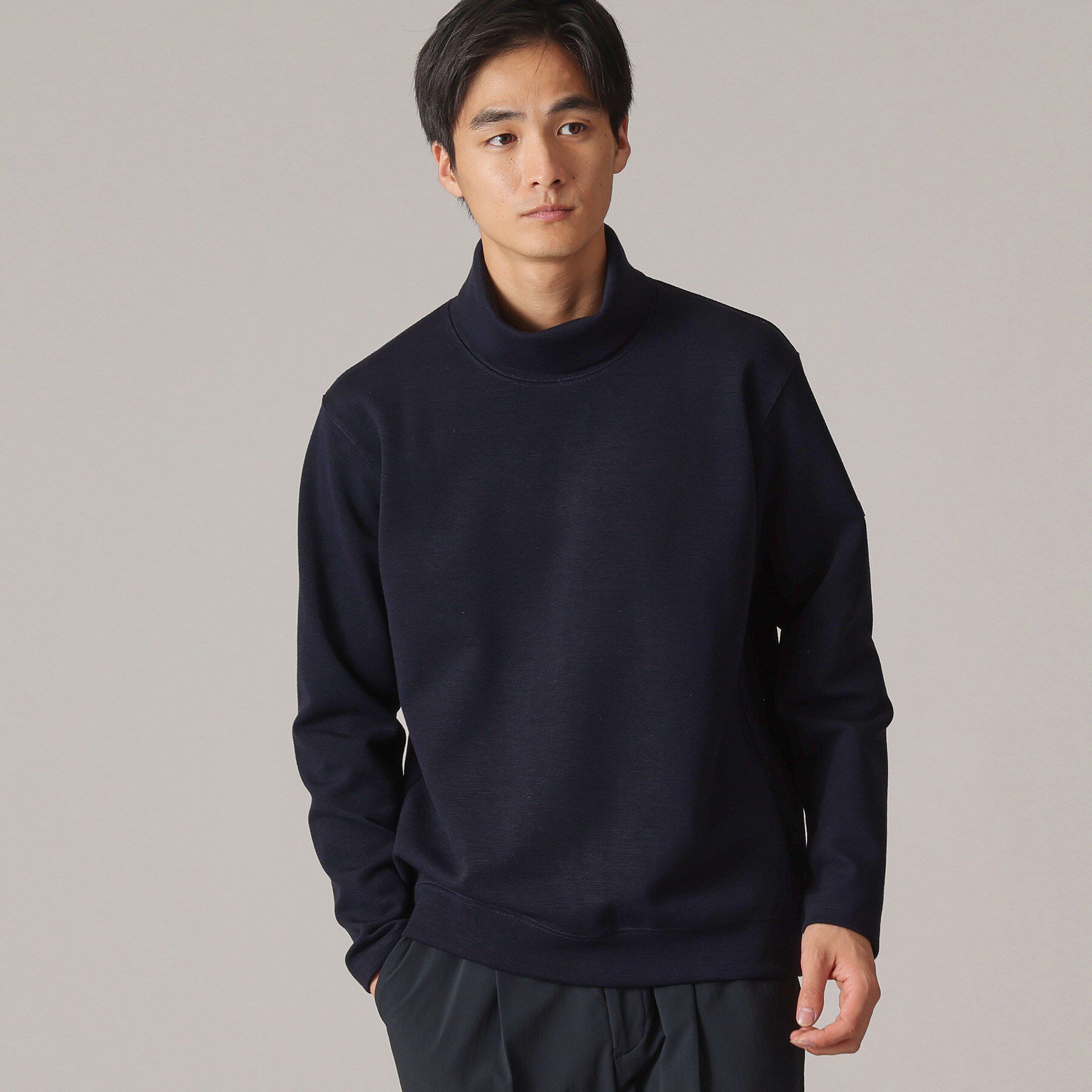 TAKEO KIKUCHI「ウールブレンド オフタートルネック カットソー」|Tシャツ・カットソー|