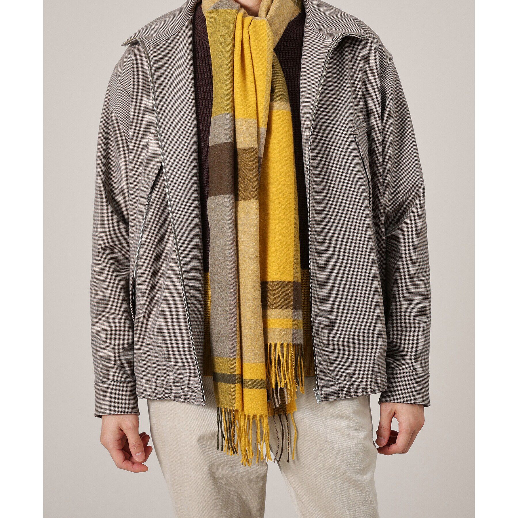 TAKEO KIKUCHI「【洗えるメリノウール混】タータンチェック マフラー」|ストール|