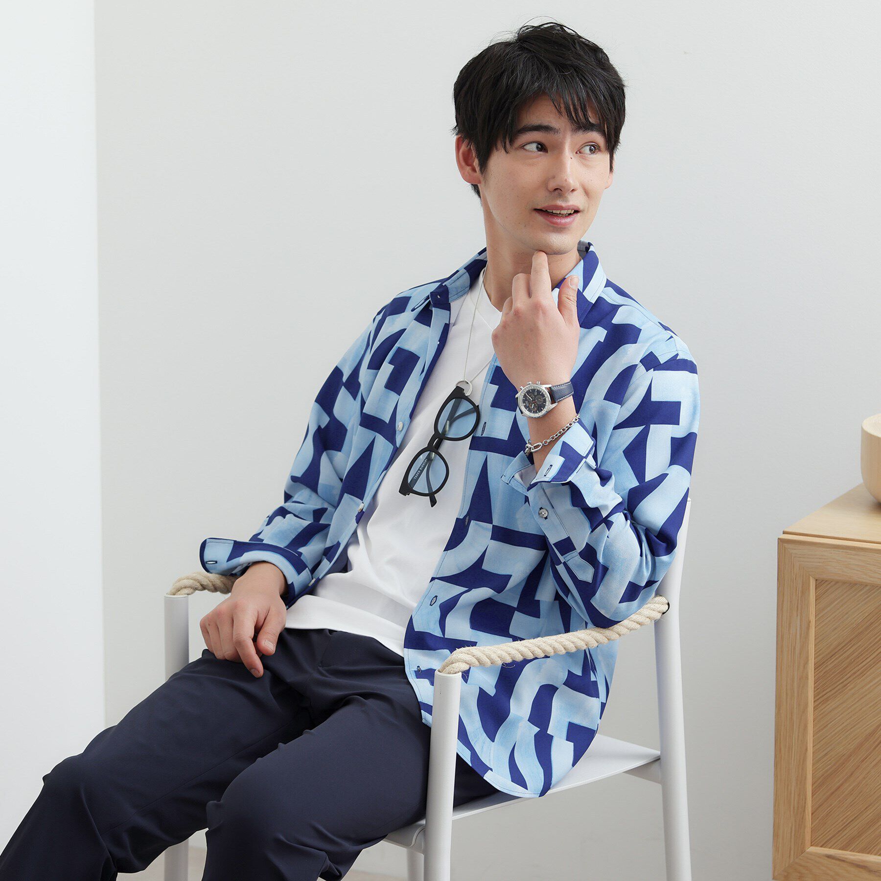 TAKEO KIKUCHI「【Made in JAPAN】スライドパズル柄 シャツ」|シャツ・ブラウス|