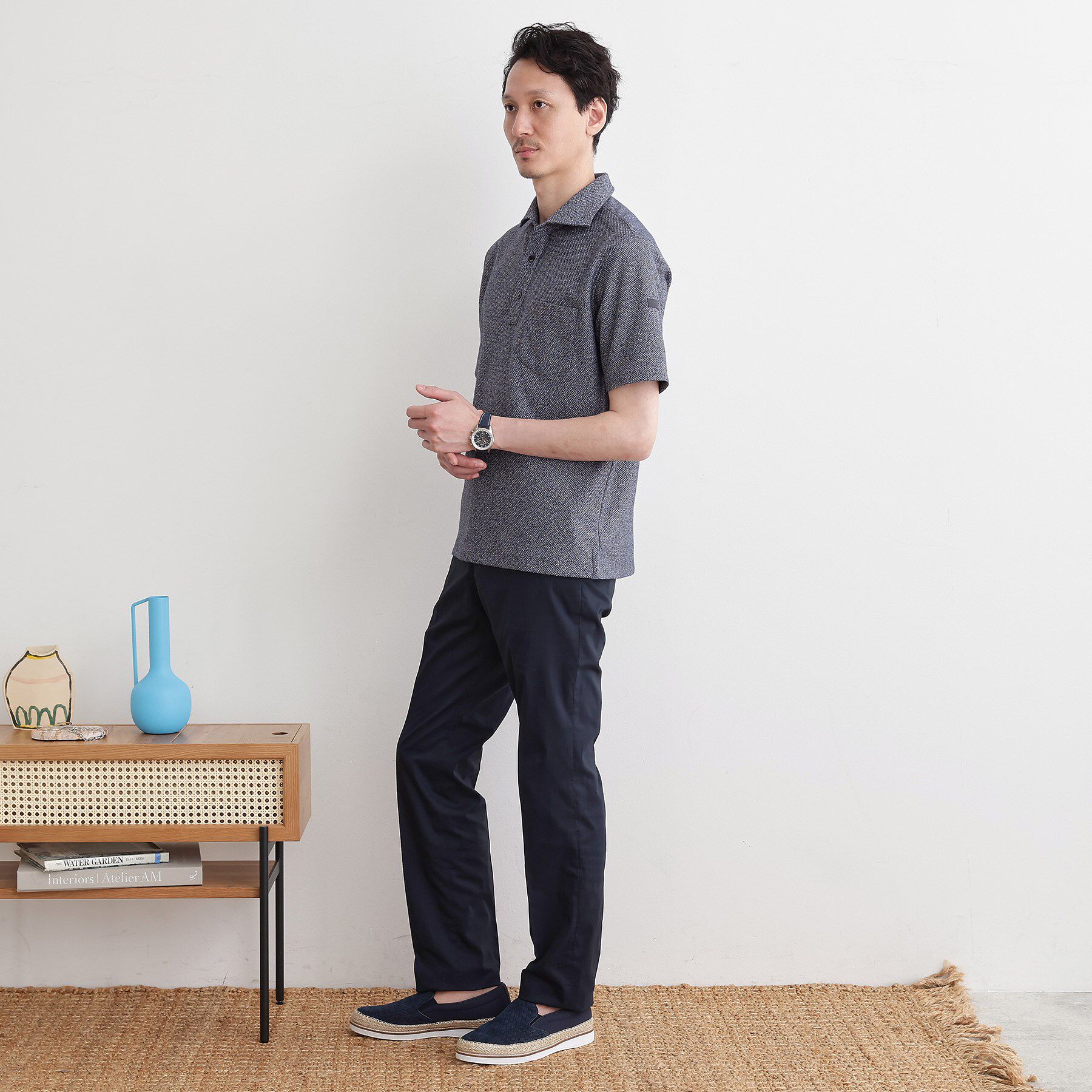 TAKEO KIKUCHI「【尾州織】メランジメッシュ ポロシャツ」|ポロシャツ|