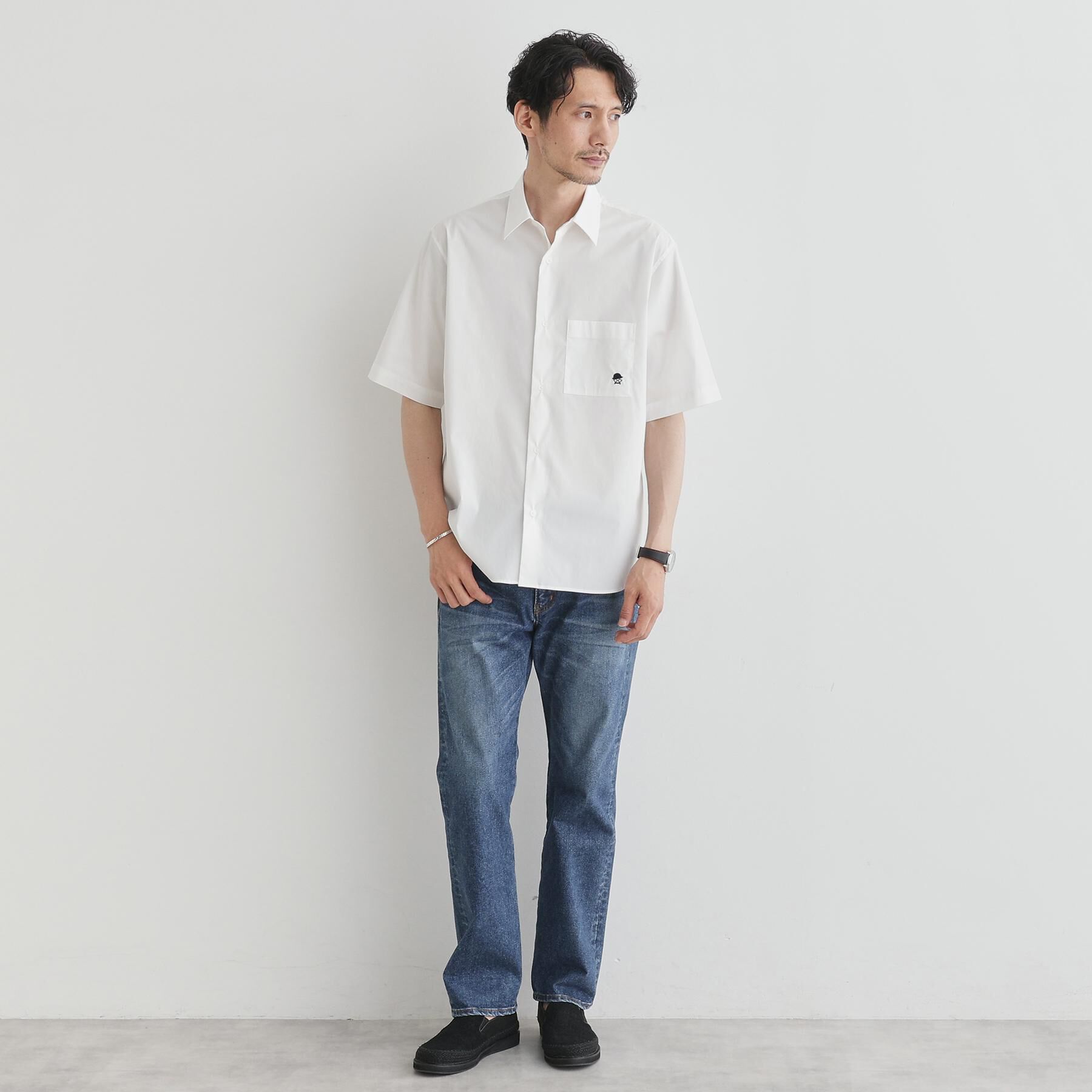 TAKEO KIKUCHI「【LIMITED】ワンポイント刺繍 半袖シャツ」|シャツ・ブラウス|