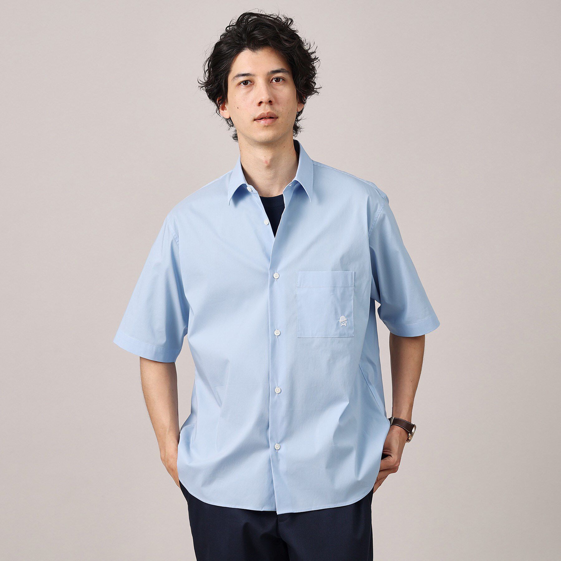 TAKEO KIKUCHI「【LIMITED】ワンポイント刺繍 半袖シャツ」|シャツ・ブラウス|