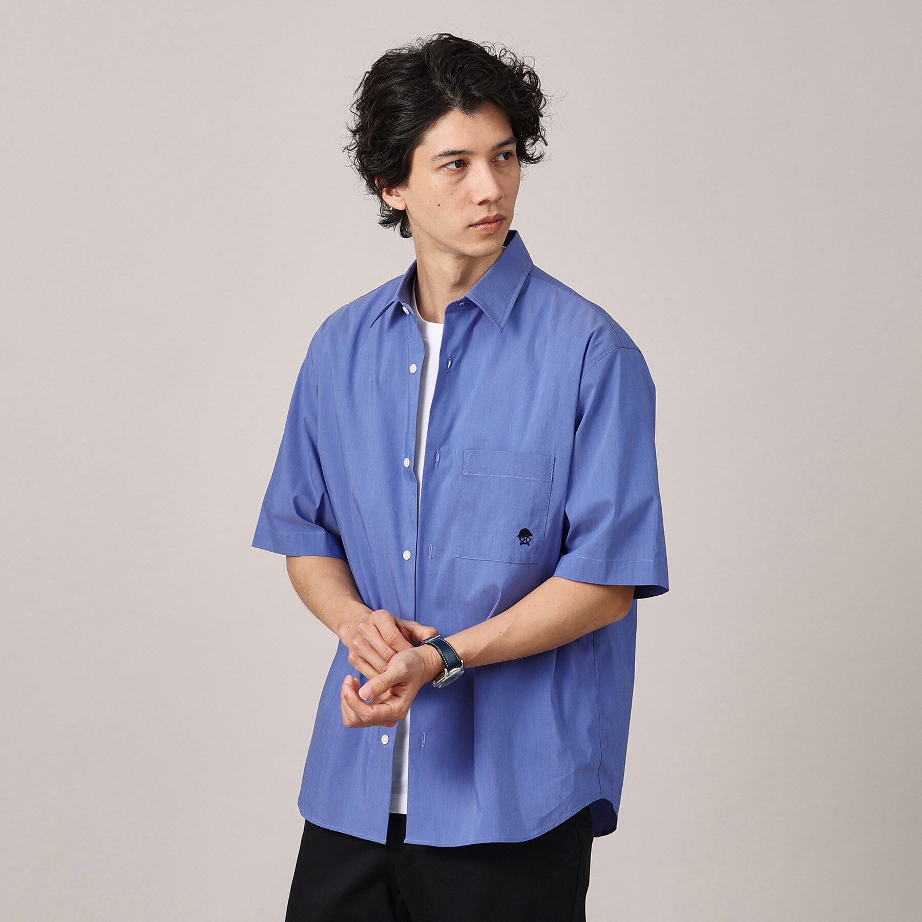 TAKEO KIKUCHI「【LIMITED】ワンポイント刺繍 半袖シャツ」|シャツ・ブラウス|