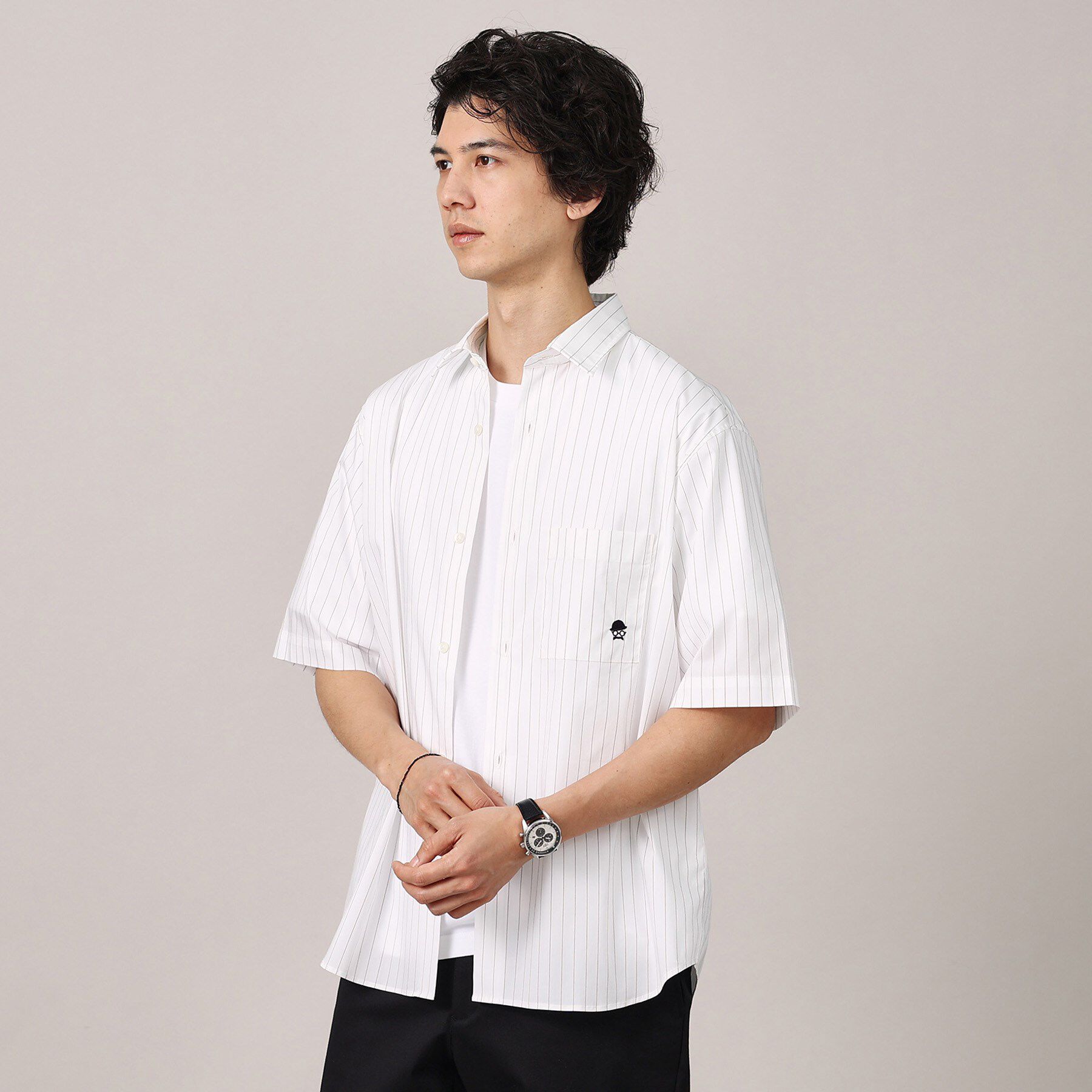 TAKEO KIKUCHI「【LIMITED】ワンポイント刺繍 半袖シャツ」|シャツ・ブラウス|