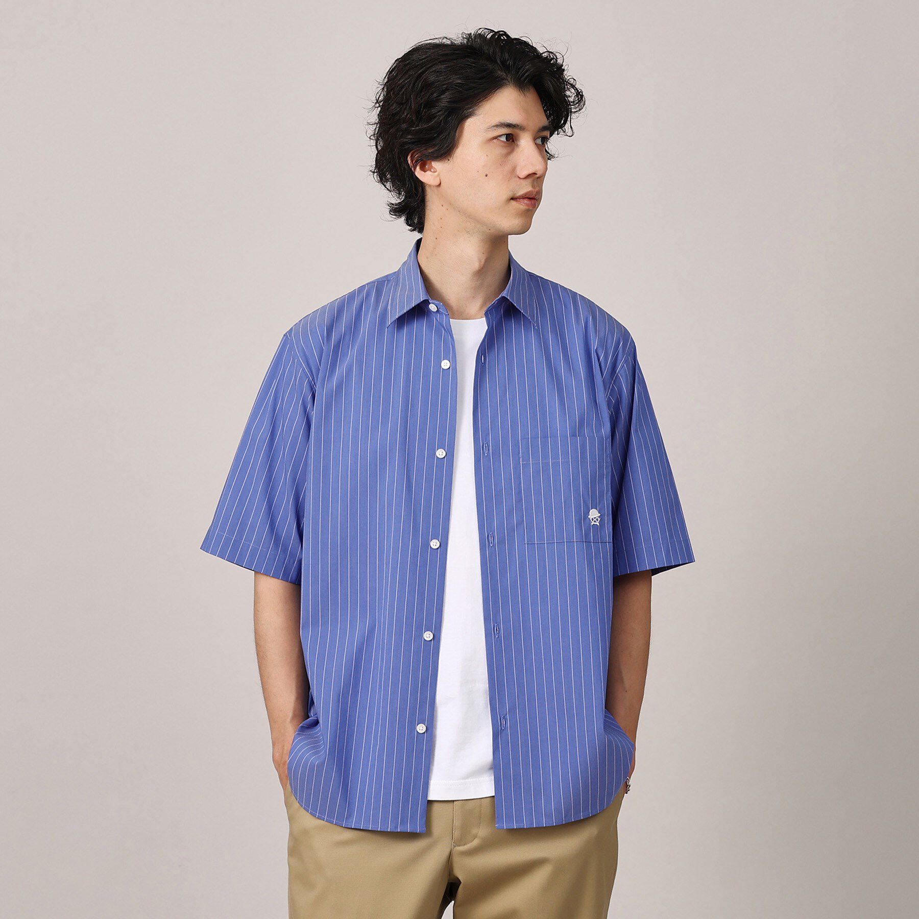 TAKEO KIKUCHI「【LIMITED】ワンポイント刺繍 半袖シャツ」|シャツ・ブラウス|