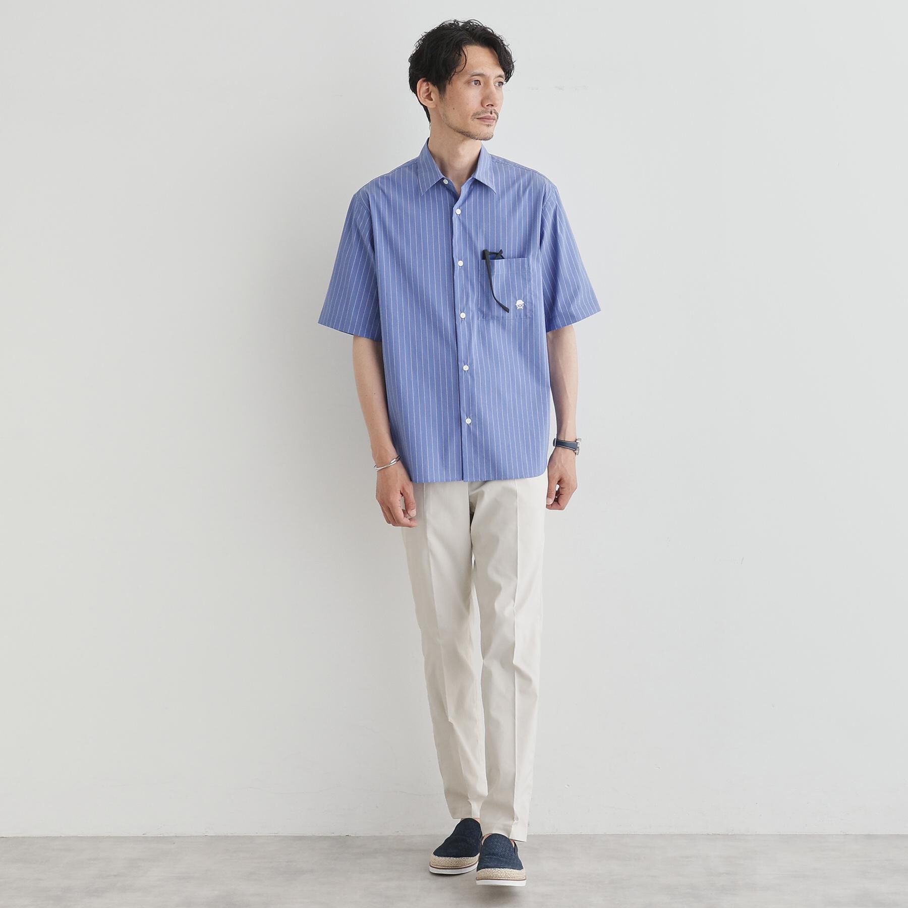 TAKEO KIKUCHI「【LIMITED】ワンポイント刺繍 半袖シャツ」|シャツ・ブラウス|