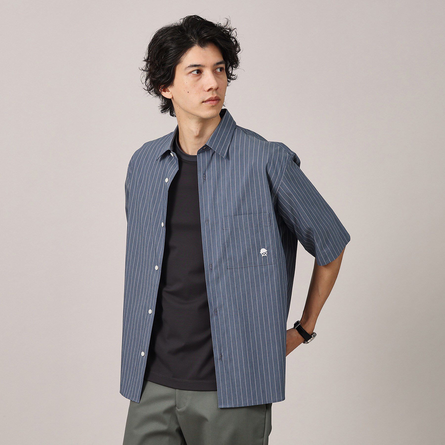 TAKEO KIKUCHI「【LIMITED】ワンポイント刺繍 半袖シャツ」|シャツ・ブラウス|