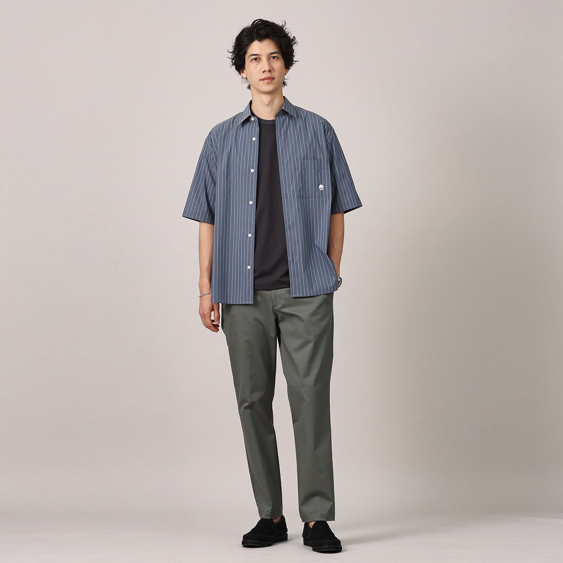 TAKEO KIKUCHI「【LIMITED】ワンポイント刺繍 半袖シャツ」|シャツ・ブラウス|