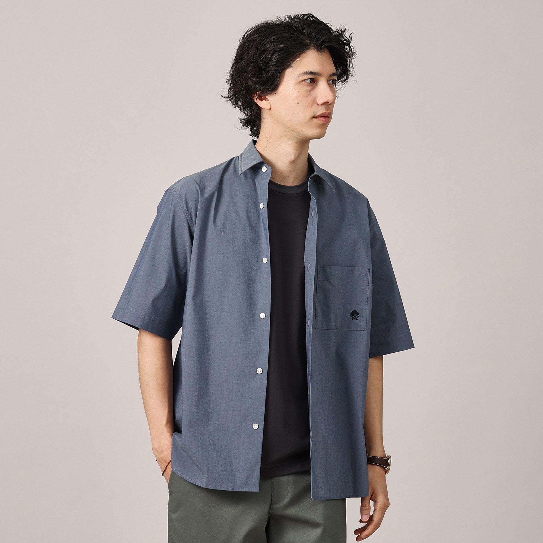 TAKEO KIKUCHI「【LIMITED】ワンポイント刺繍 半袖シャツ」|シャツ・ブラウス|