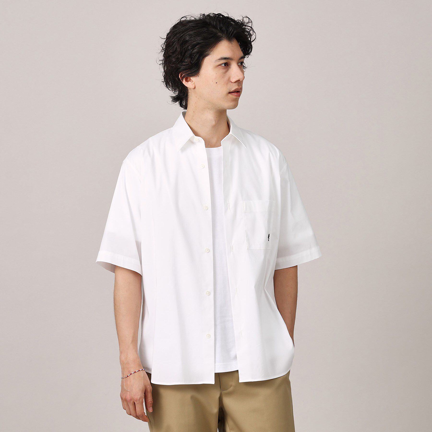 TAKEO KIKUCHI「【LIMITED】ワンポイント刺繍 半袖シャツ」|シャツ・ブラウス|