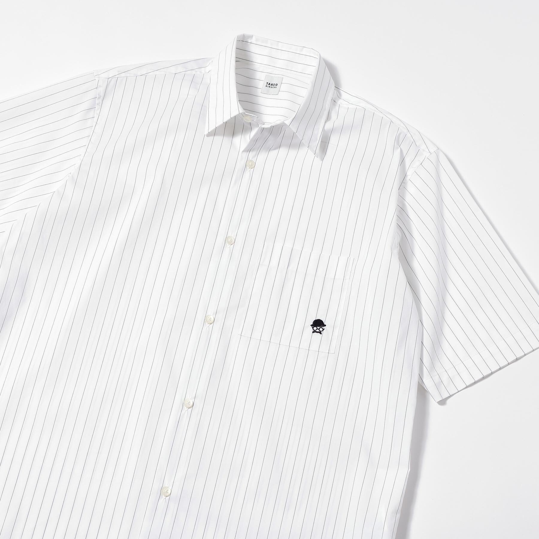 TAKEO KIKUCHI「【LIMITED】ワンポイント刺繍 半袖シャツ」|シャツ・ブラウス|ホワイト(301)