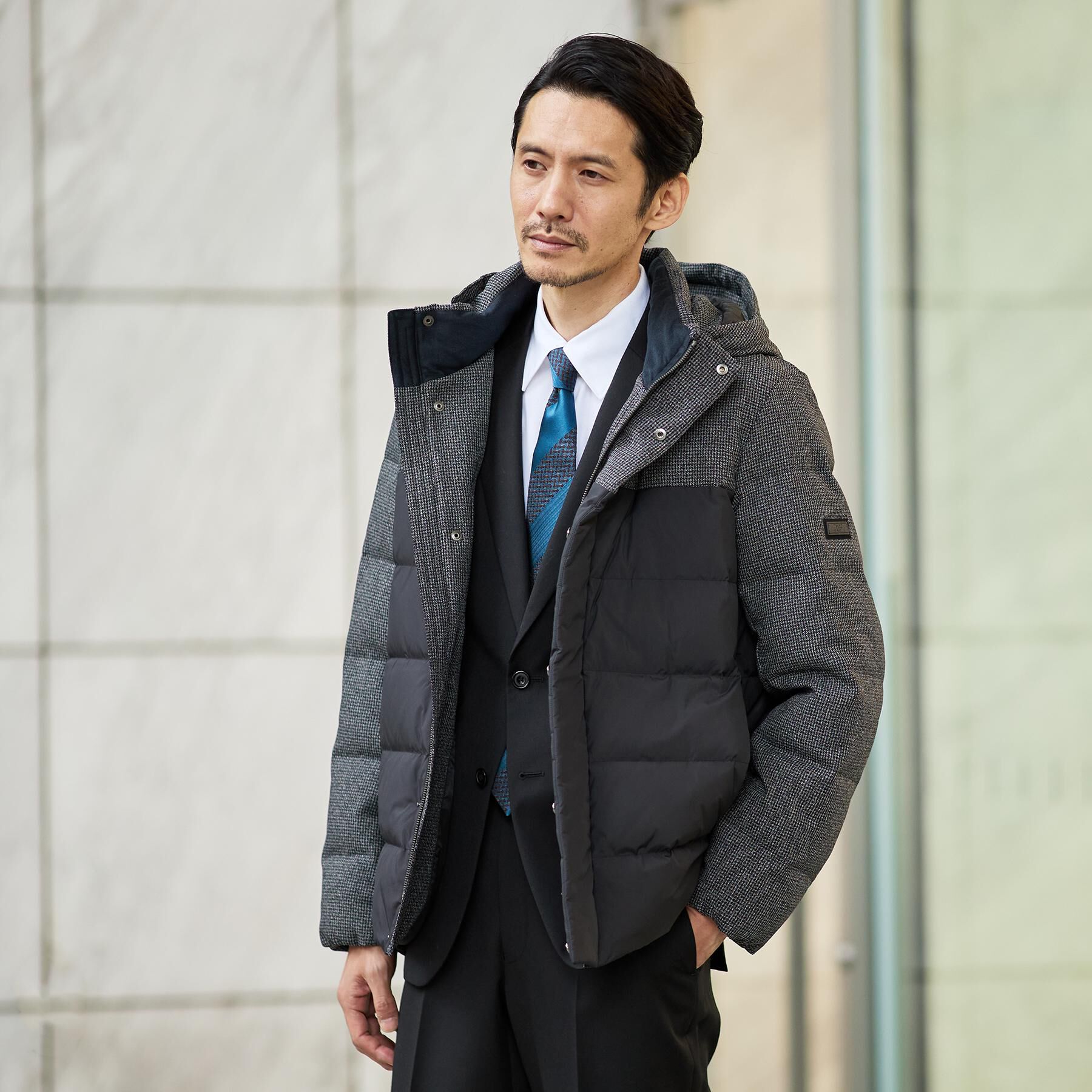 TAKEO KIKUCHI「カラーコンビ ダウンブルゾン」|ダウン|