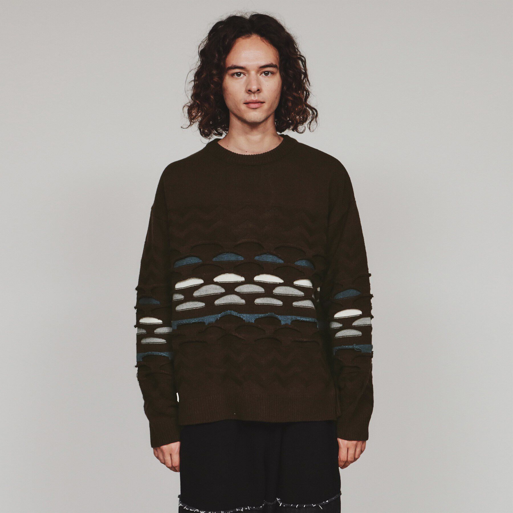 tk.TAKEO KIKUCHI「クージー柄ニットプルオーバー」|ニット・セーター|