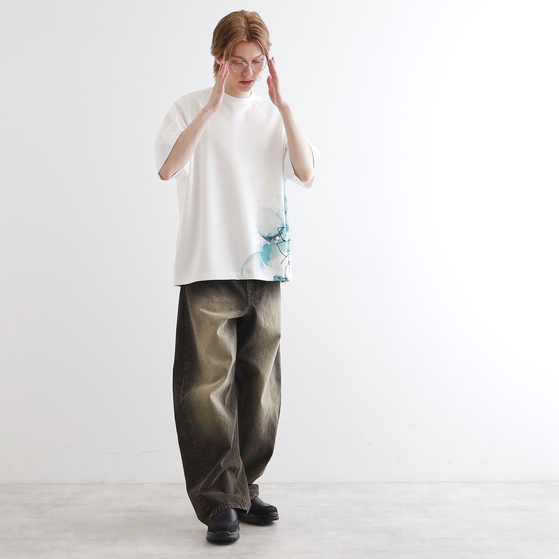 tk.TAKEO KIKUCHI「バブルアートフラワーTシャツ」|Tシャツ・カットソー|