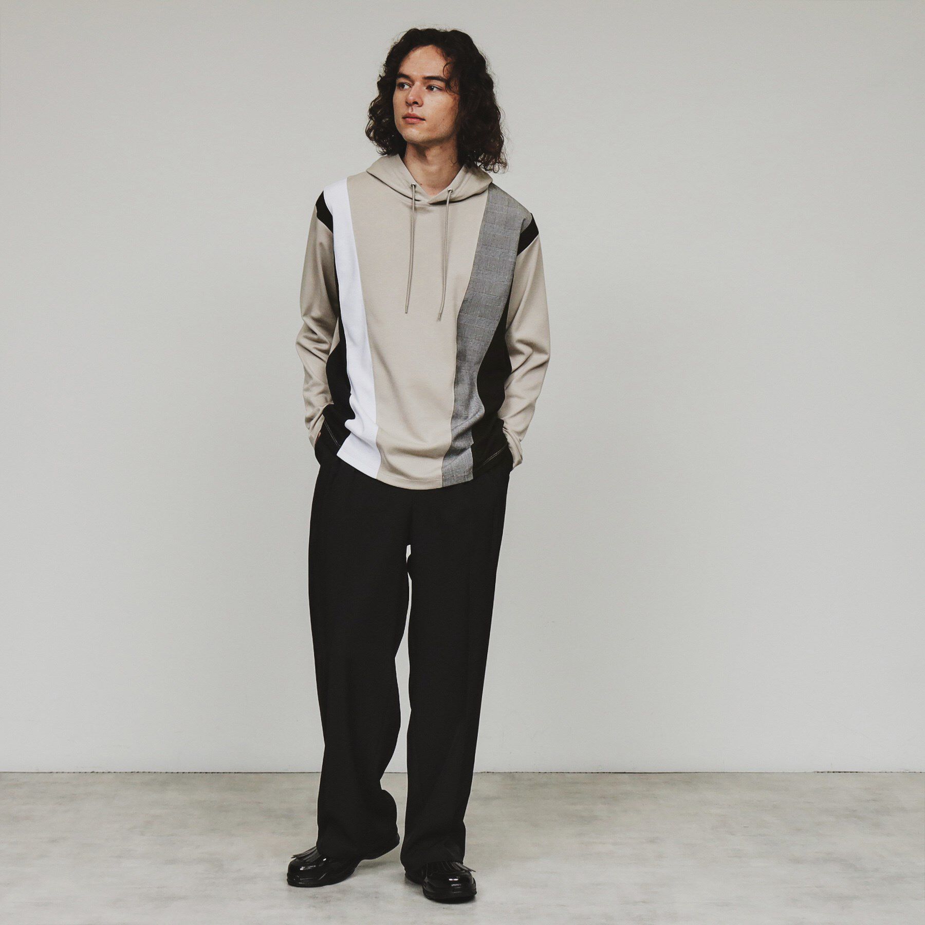 tk.TAKEO KIKUCHI「ストライプ切替ポンチパーカ」|パーカー|