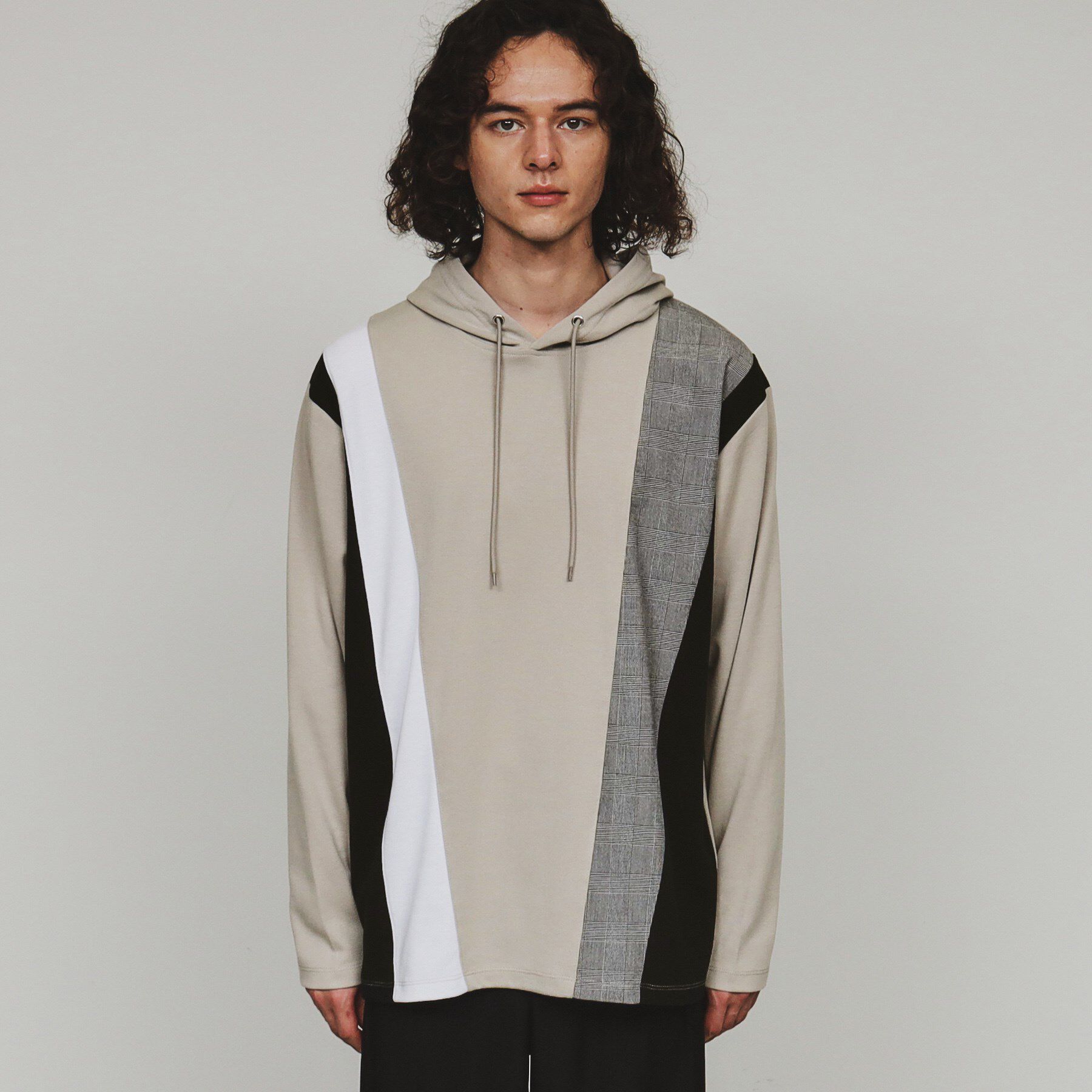 tk.TAKEO KIKUCHI「ストライプ切替ポンチパーカ」|パーカー|