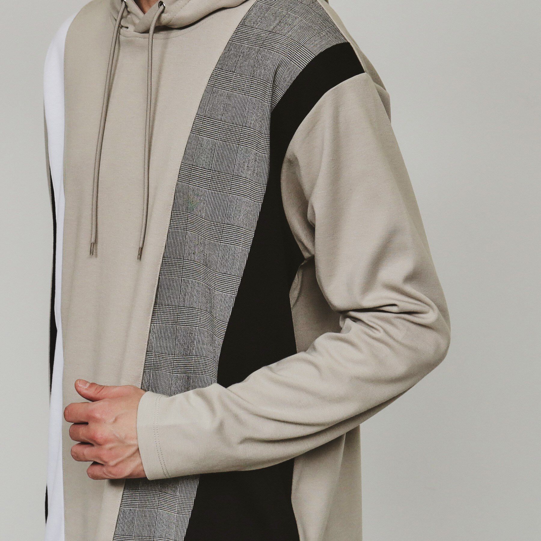 tk.TAKEO KIKUCHI「ストライプ切替ポンチパーカ」|パーカー|