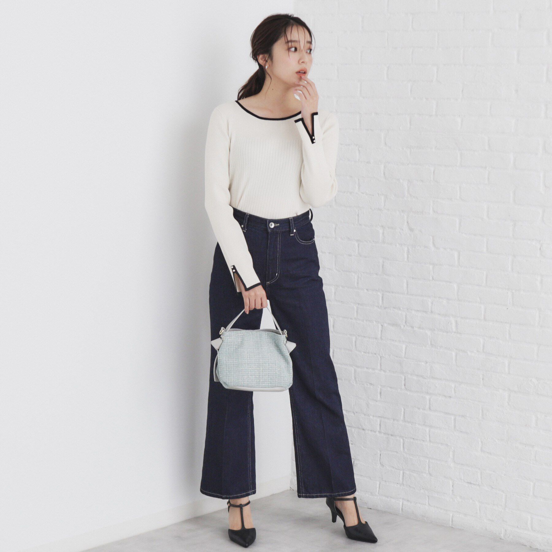 index「【2WAY】ショルダー付ツイードバッグ」|ショルダー・メッセンジャー|