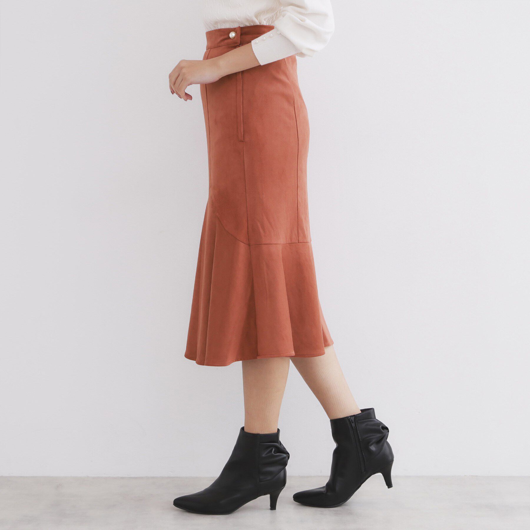 index「《S-LLsize》フェイクスウェードフレアスカート【洗濯機洗い可】」|スカート|