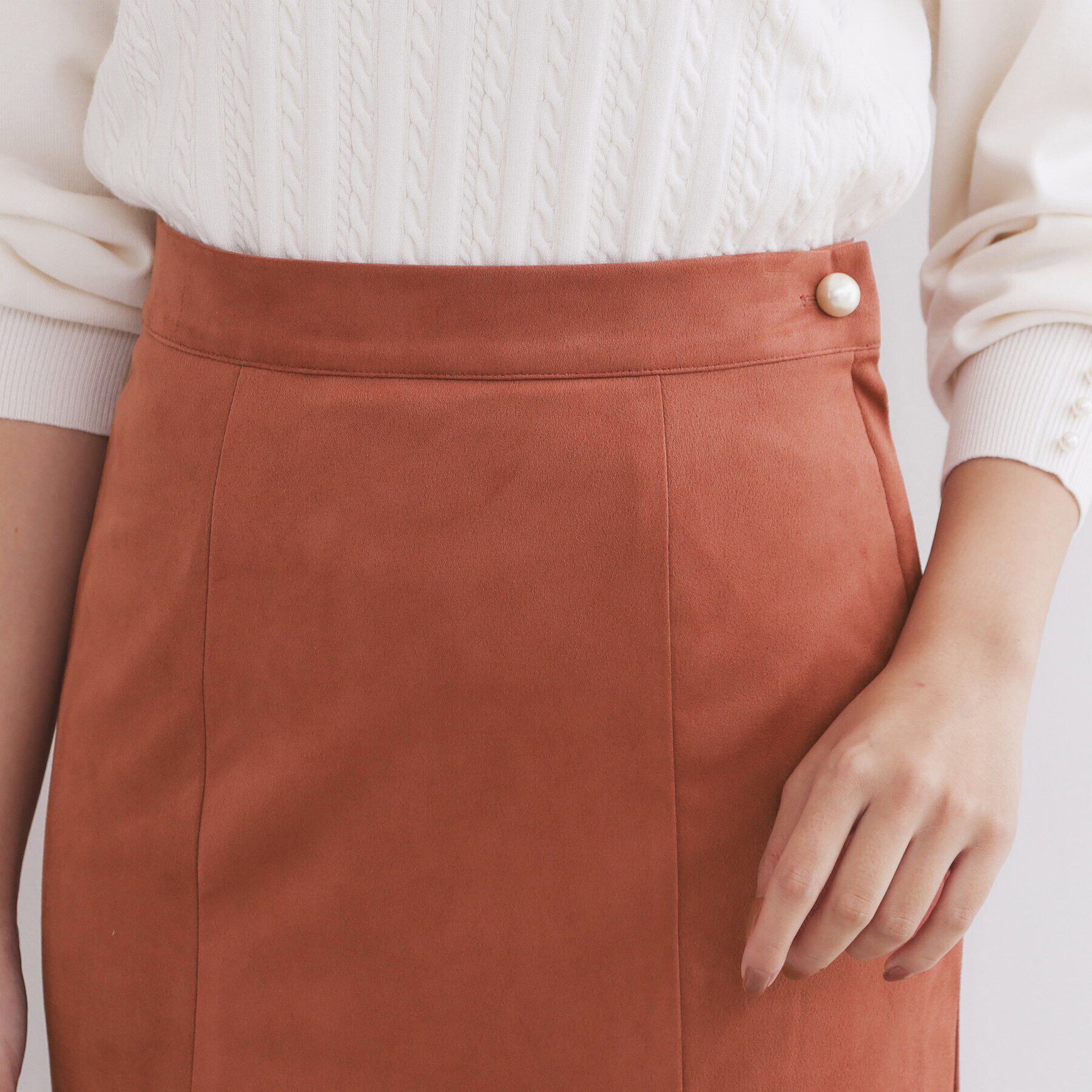 index「《S-LLsize》フェイクスウェードフレアスカート【洗濯機洗い可】」|スカート|