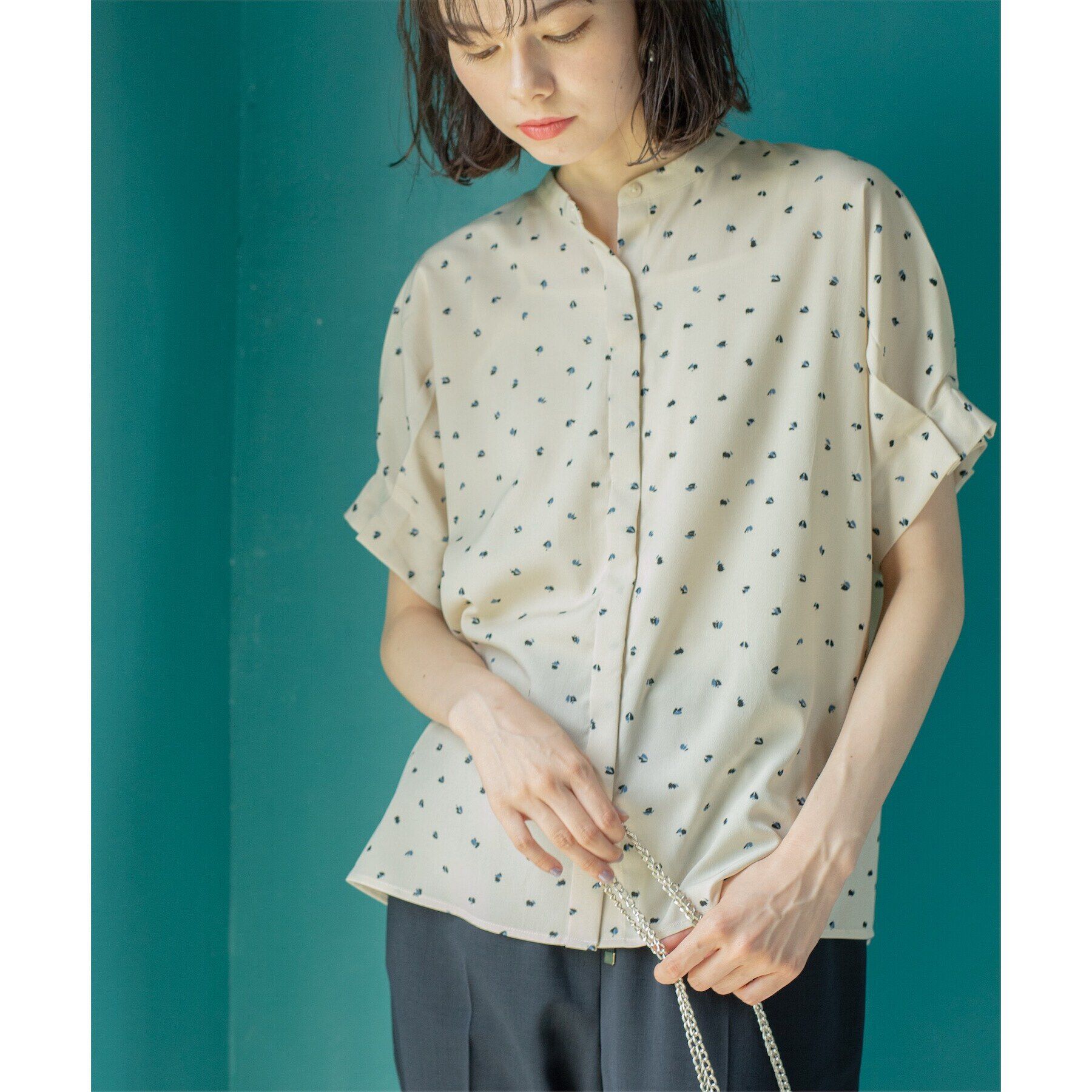 OPAQUE.CLIP「タックスリーブブラウス【洗濯機洗い可】」|シャツ・ブラウス|