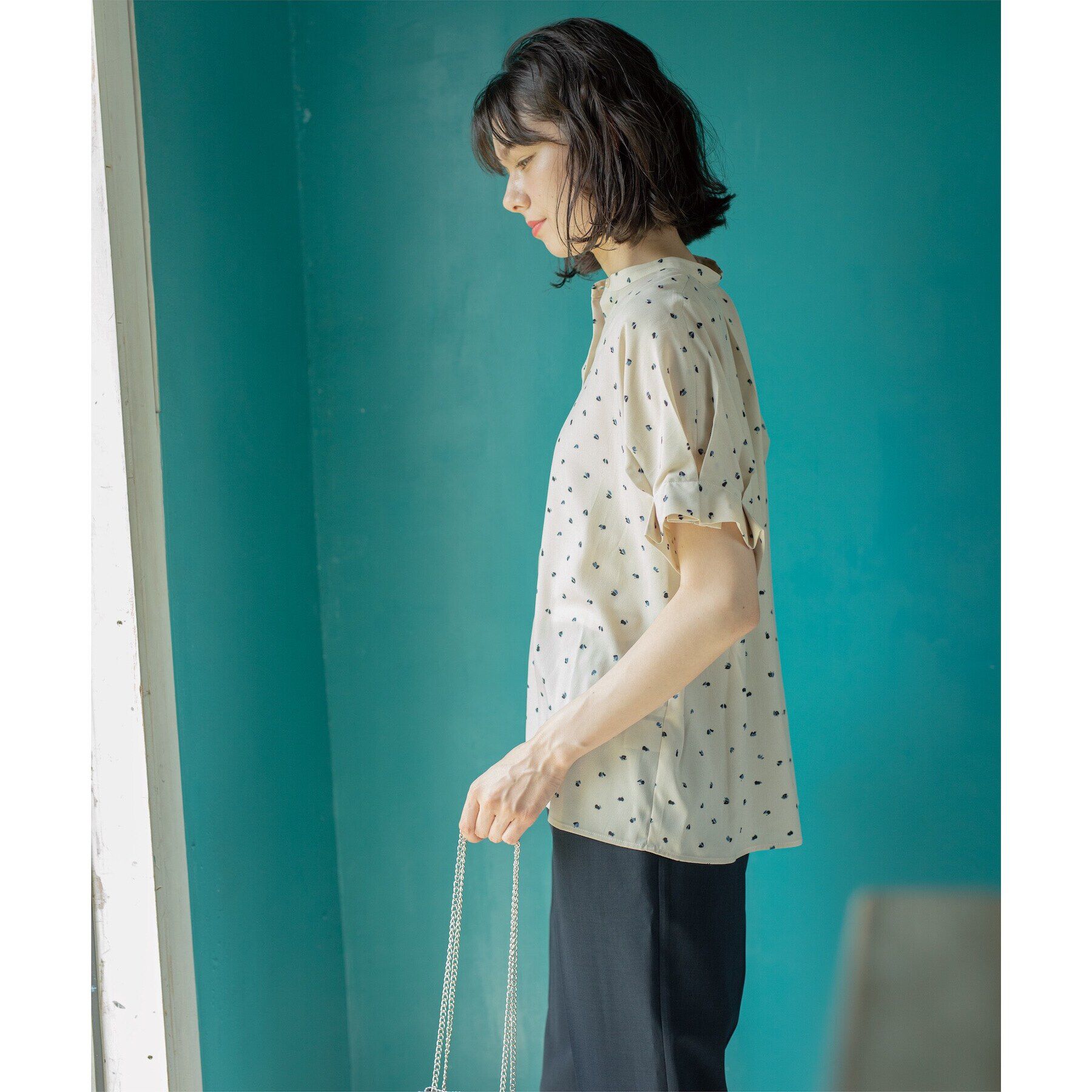 OPAQUE.CLIP「タックスリーブブラウス【洗濯機洗い可】」|シャツ・ブラウス|