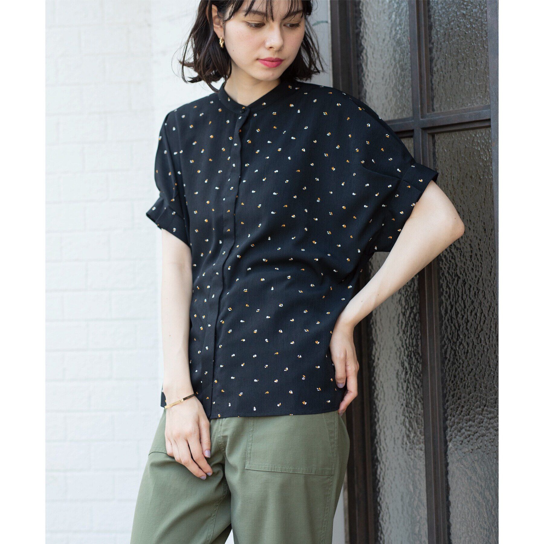 OPAQUE.CLIP「タックスリーブブラウス【洗濯機洗い可】」|シャツ・ブラウス|