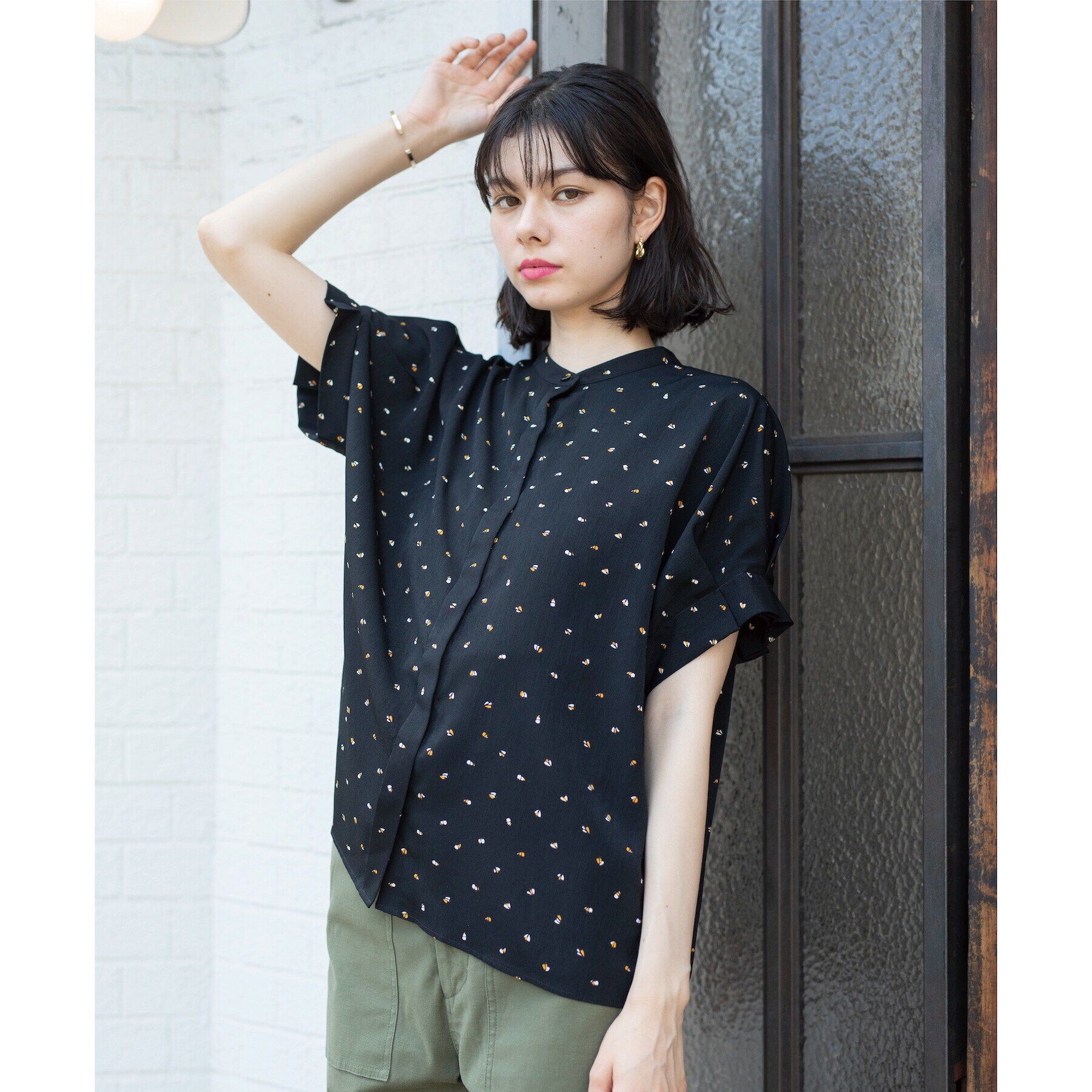 OPAQUE.CLIP「タックスリーブブラウス【洗濯機洗い可】」|シャツ・ブラウス|