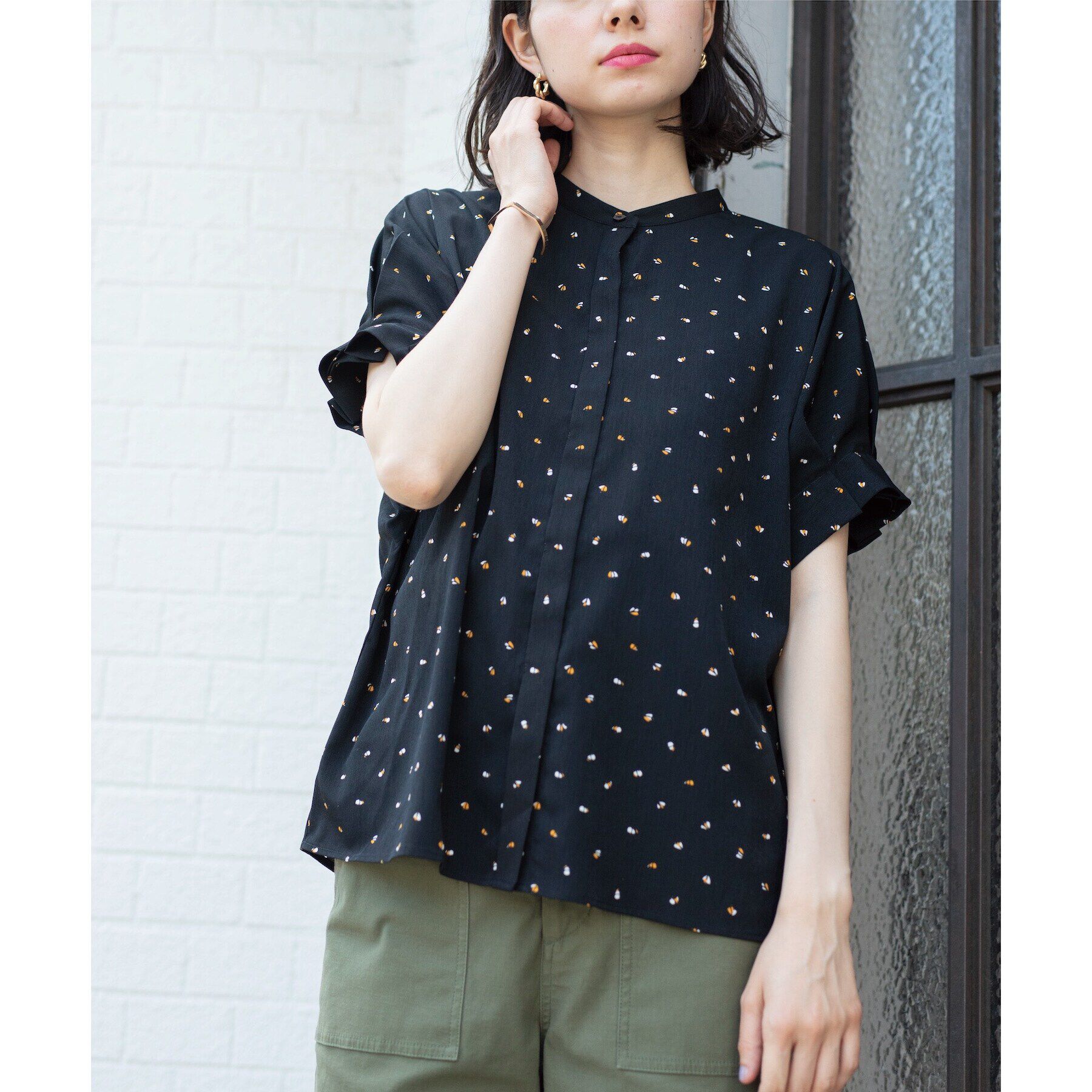 OPAQUE.CLIP「タックスリーブブラウス【洗濯機洗い可】」|シャツ・ブラウス|