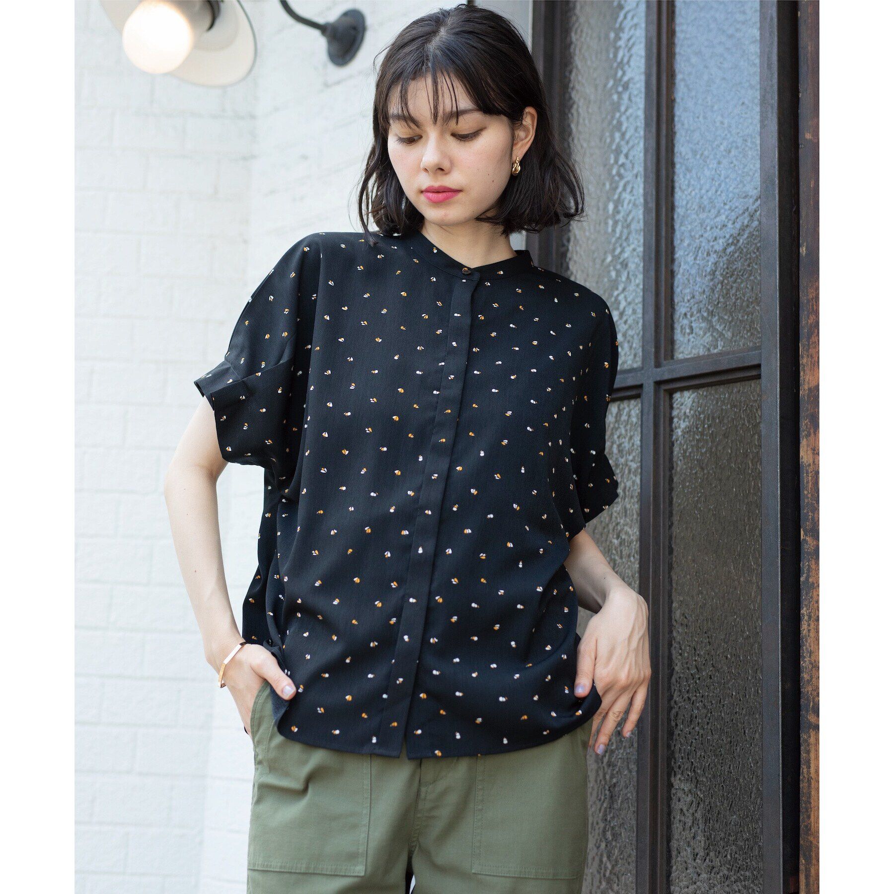 OPAQUE.CLIP「タックスリーブブラウス【洗濯機洗い可】」|シャツ・ブラウス|