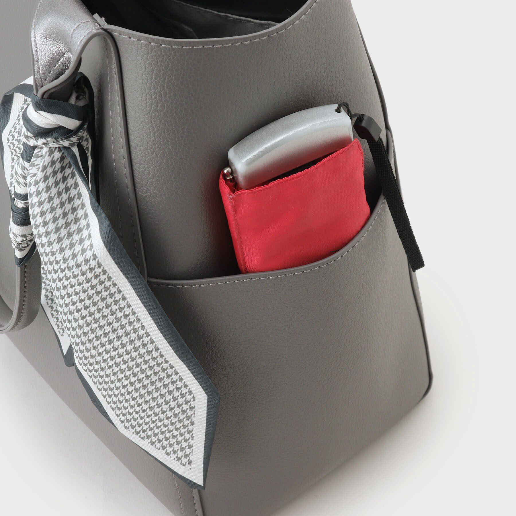 OPAQUE.CLIP「【A4サイズ対応】千鳥柄スカーフ付きトートバッグ」|トートバッグ|