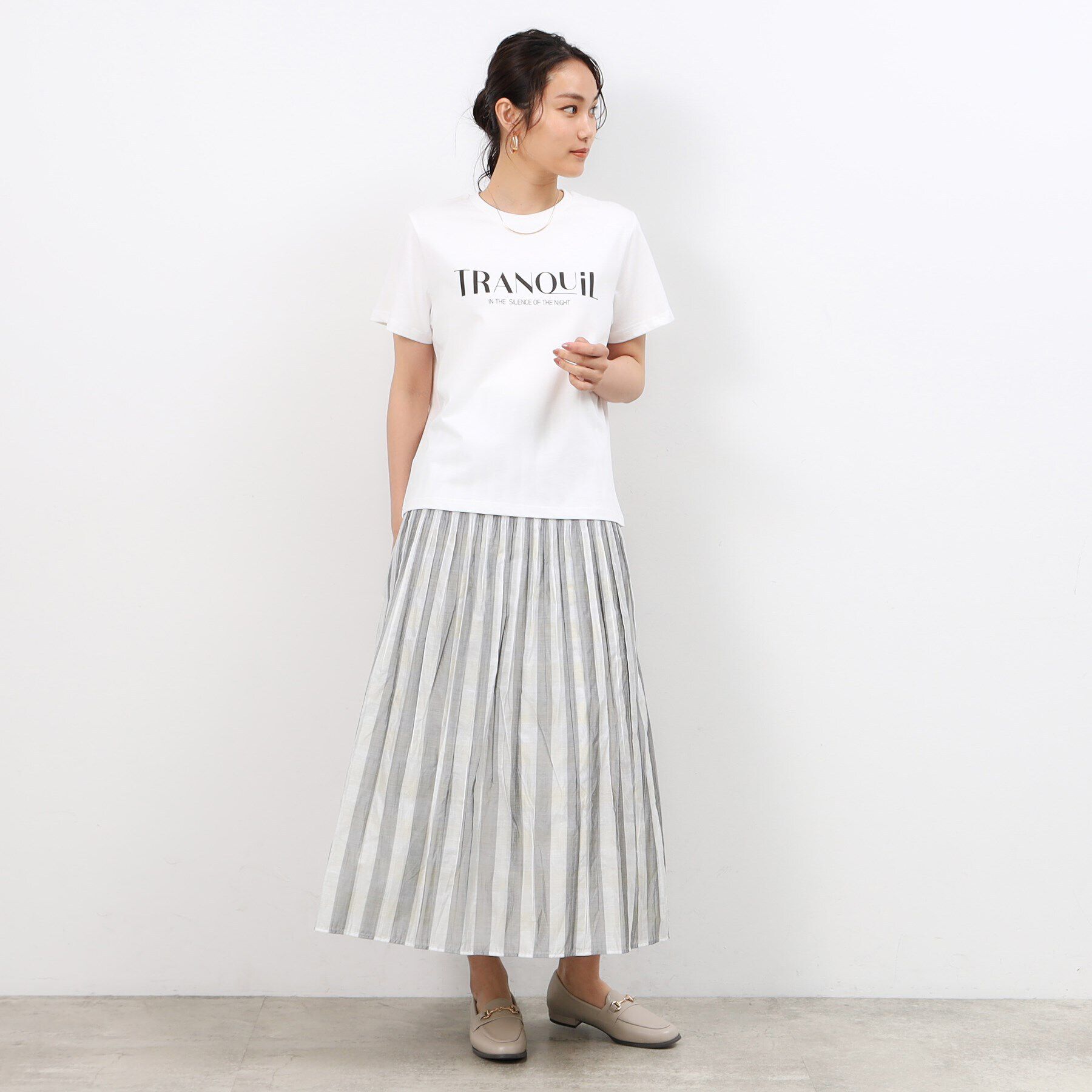 OPAQUE.CLIP「ロゴプリントTシャツ【洗濯機洗い可】」|Tシャツ・カットソー|