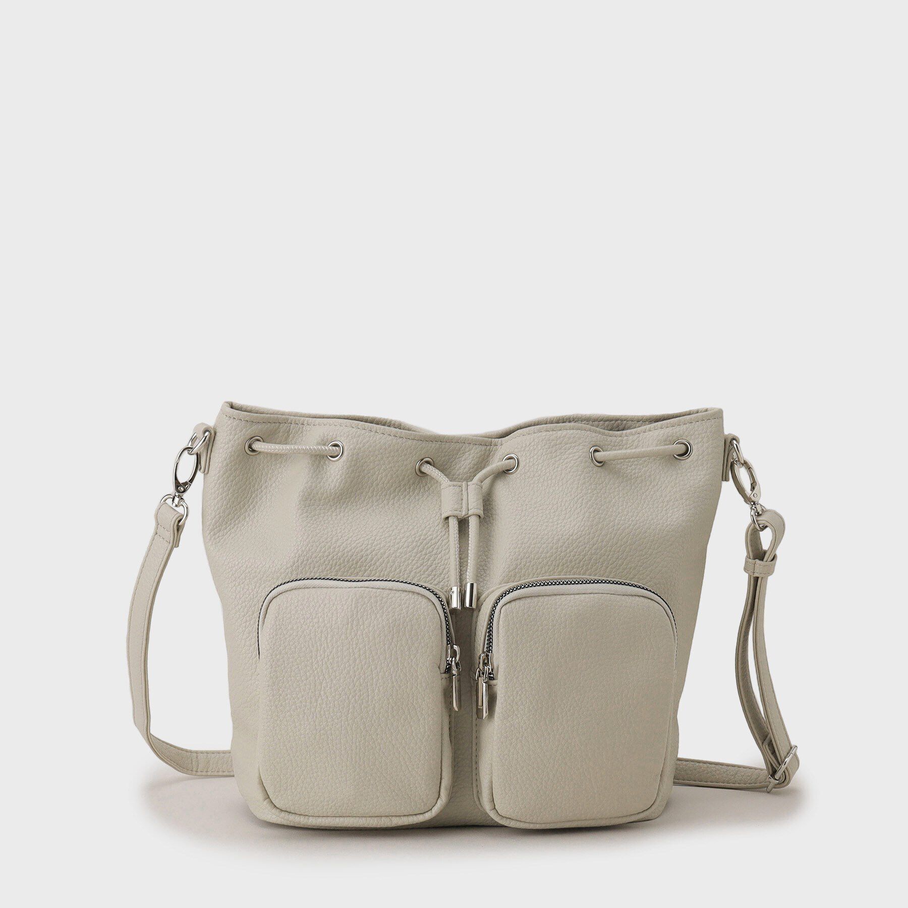 OPAQUE.CLIP「【マルチWAY】フロントダブルポケット巾着ショルダーバッグ」|ショルダー・メッセンジャー|