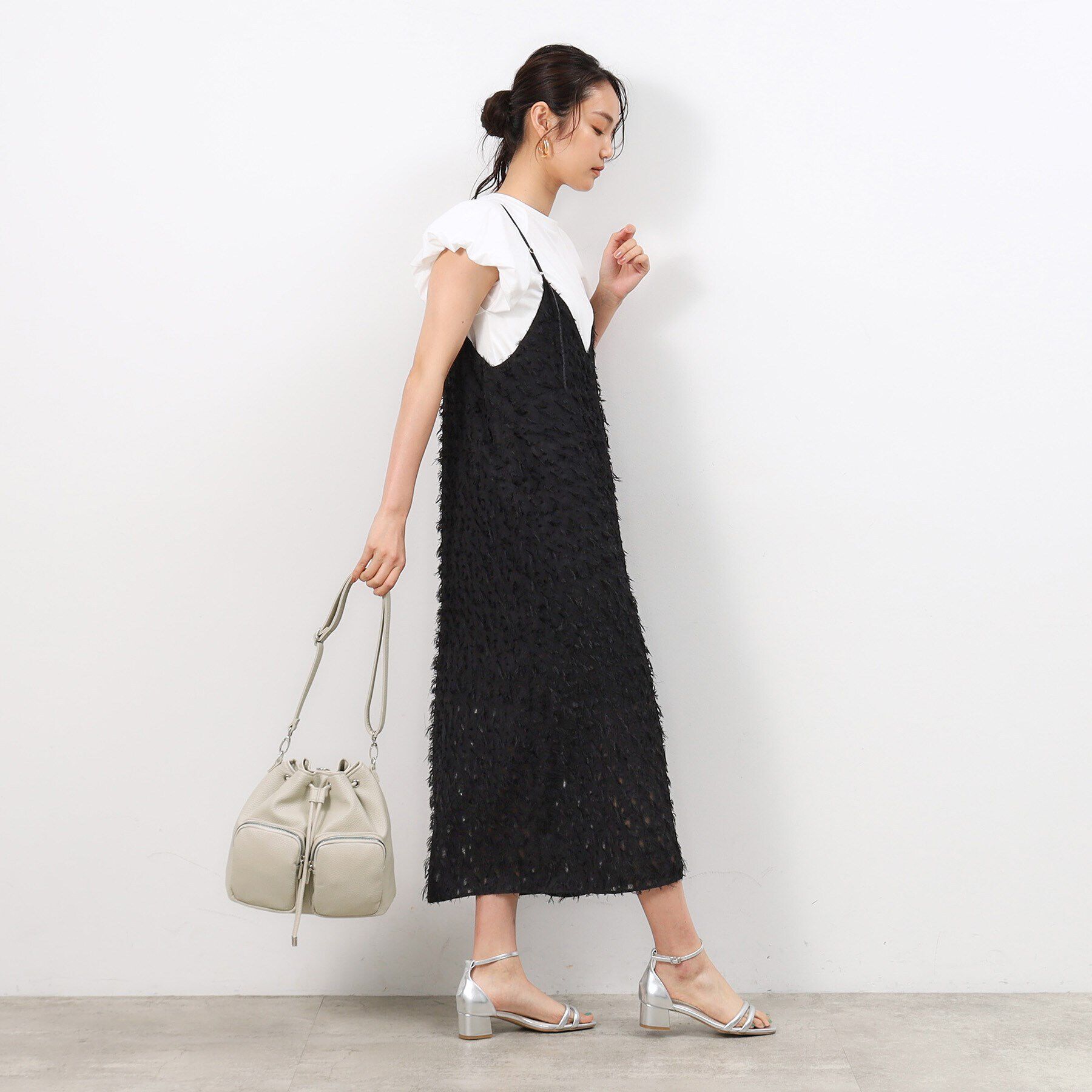 OPAQUE.CLIP「【マルチWAY】フロントダブルポケット巾着ショルダーバッグ」|ショルダー・メッセンジャー|