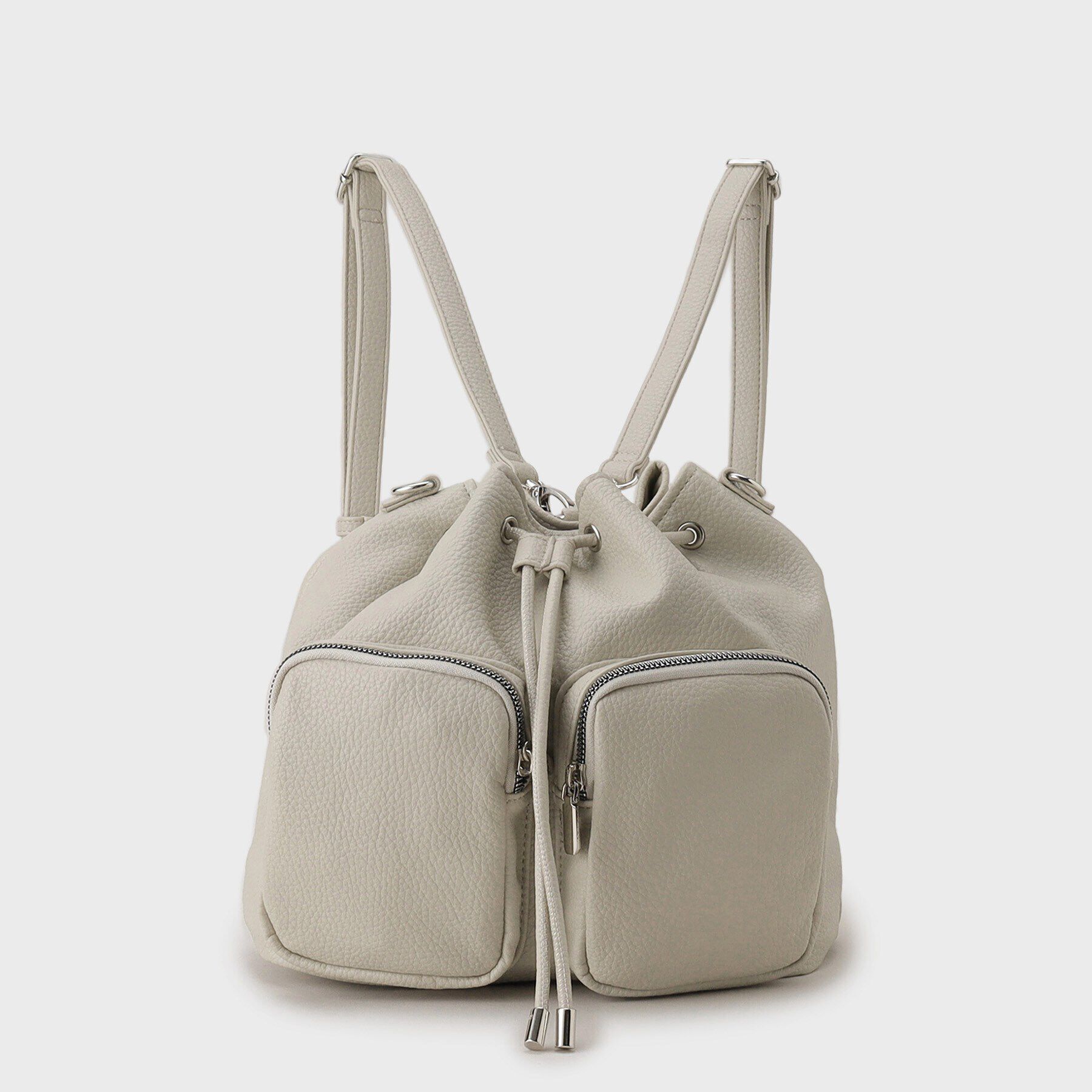 OPAQUE.CLIP「【マルチWAY】フロントダブルポケット巾着ショルダーバッグ」|ショルダー・メッセンジャー|